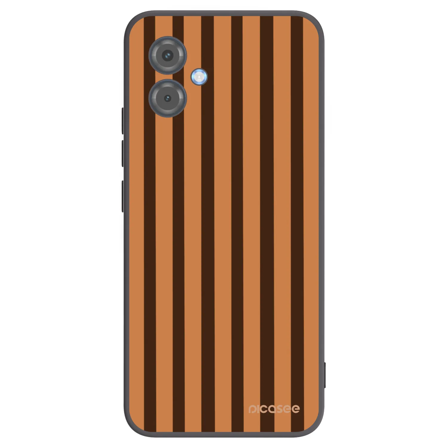 Picasee Μαύρη θήκη σιλικόνης για Motorola Moto G14 - Caramel lines