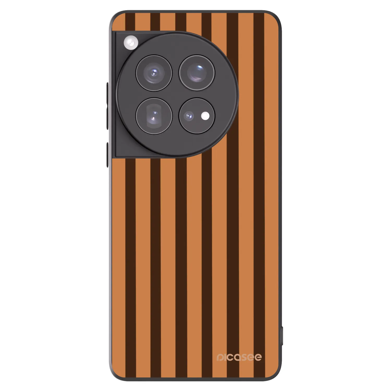 Picasee Μαύρη θήκη σιλικόνης για OnePlus 12 5G - Caramel lines