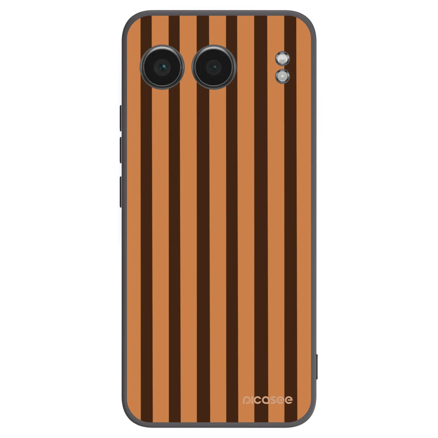 Picasee Μαύρη θήκη σιλικόνης για OnePlus Nord 4 - Caramel lines