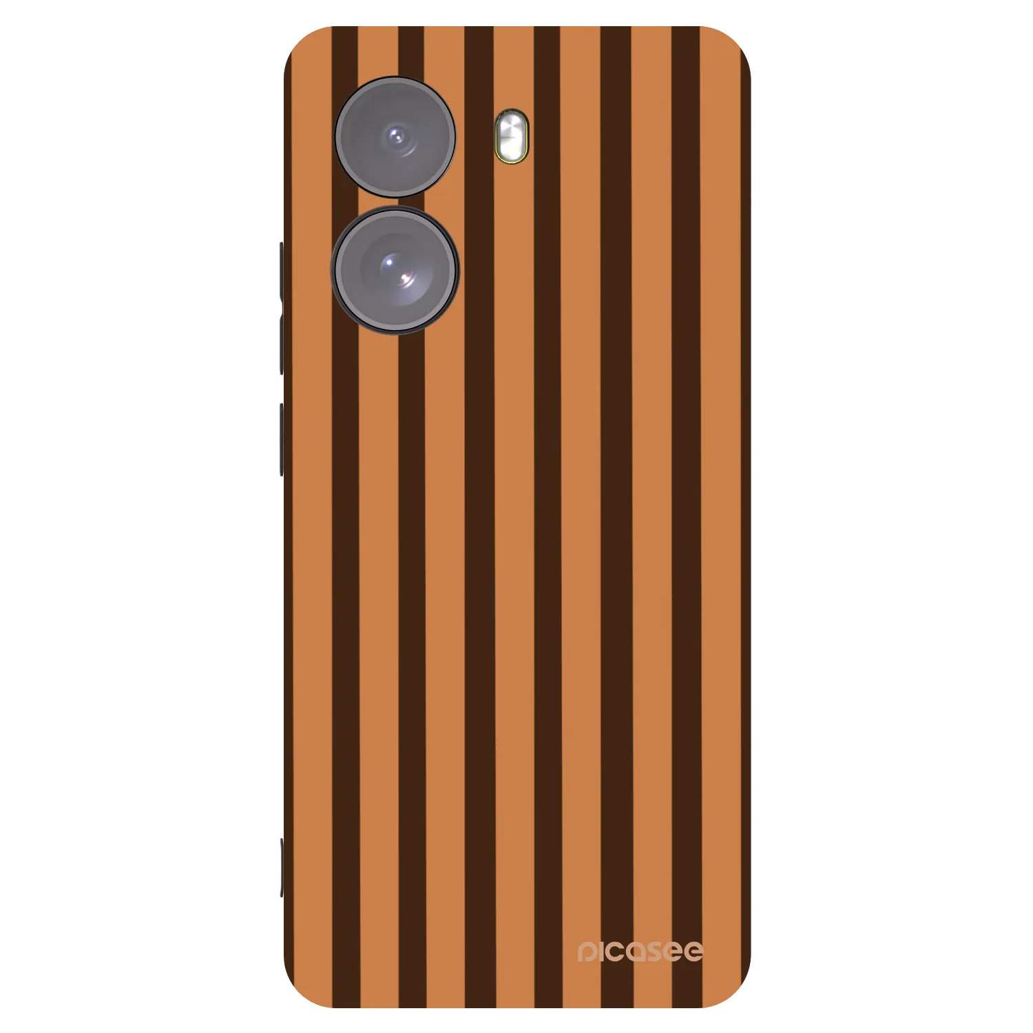 Picasee Μαύρη θήκη σιλικόνης για Xiaomi Poco X7 - Caramel lines