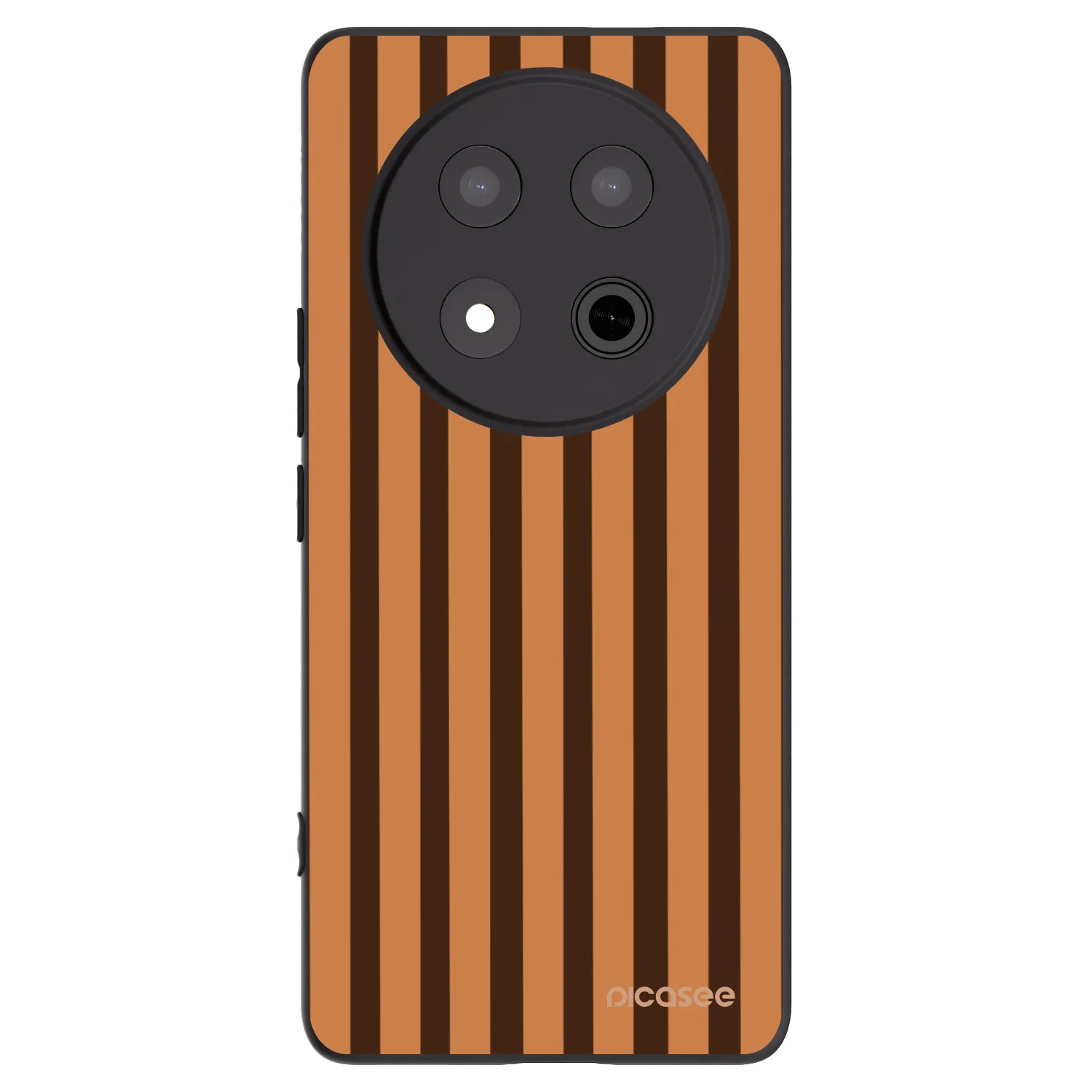 Picasee Μαύρη θήκη σιλικόνης για Honor Magic7 Lite 5G - Caramel lines