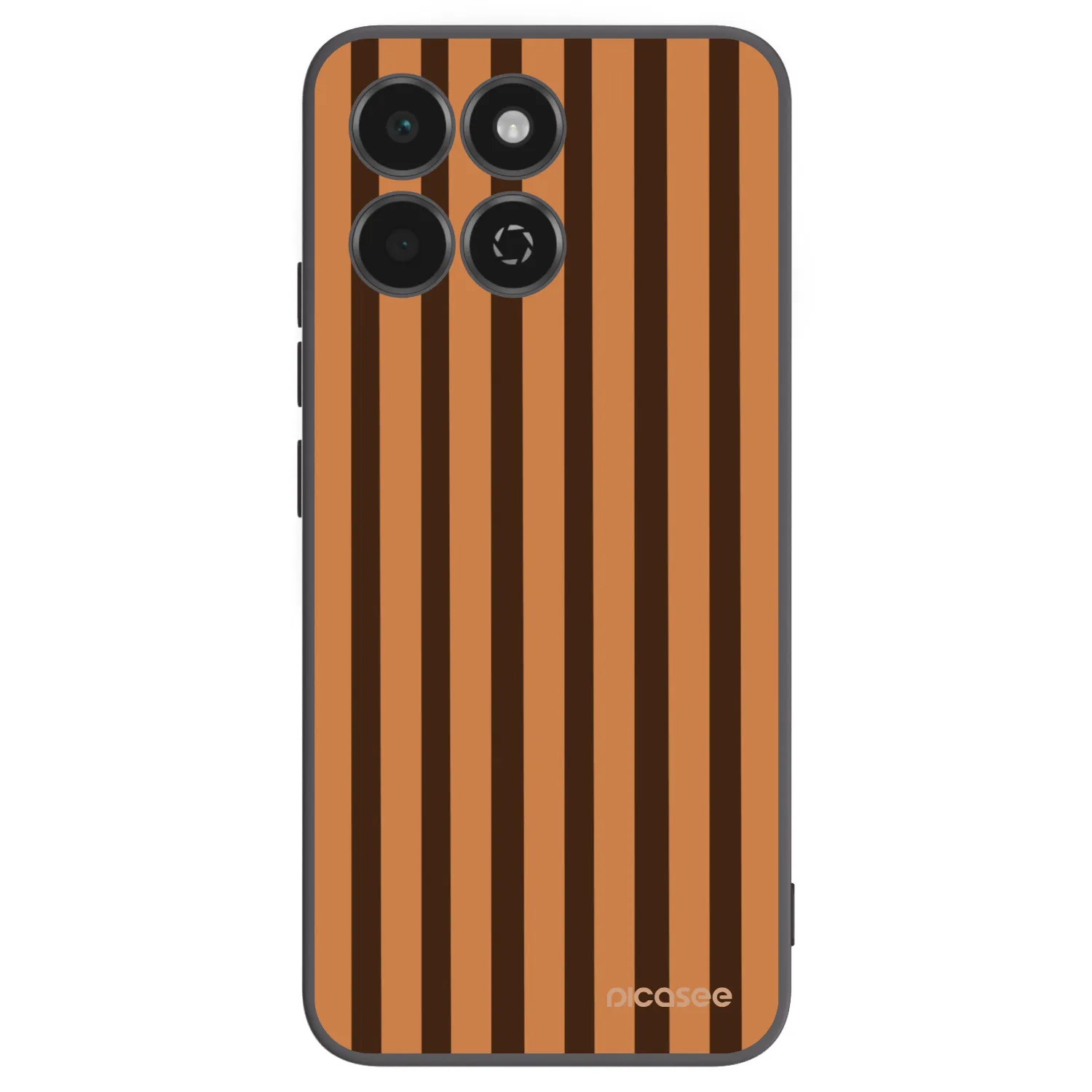 Picasee Μαύρη θήκη σιλικόνης για Honor 200 Smart 5G - Caramel lines