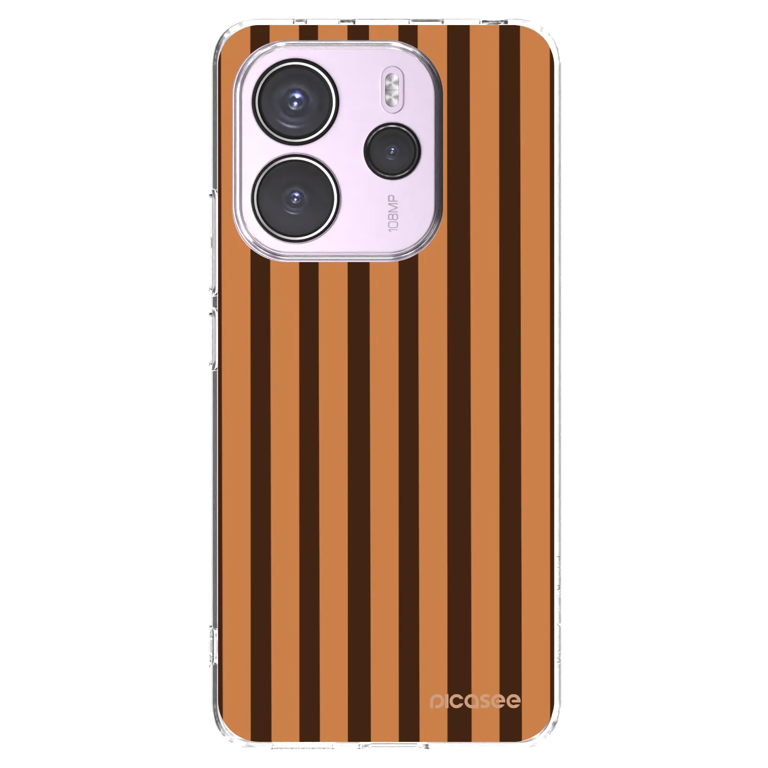 Picasee διαφανής θήκη σιλικόνης Xiaomi Redmi Note 14 4G - Caramel lines