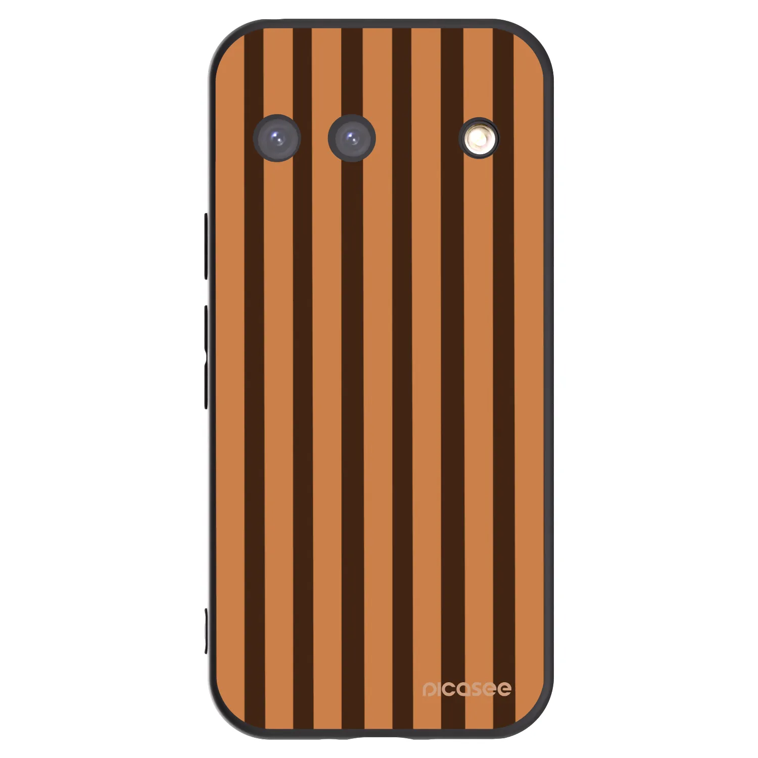 Picasee Μαύρη θήκη σιλικόνης για Google Pixel 9 - Caramel lines