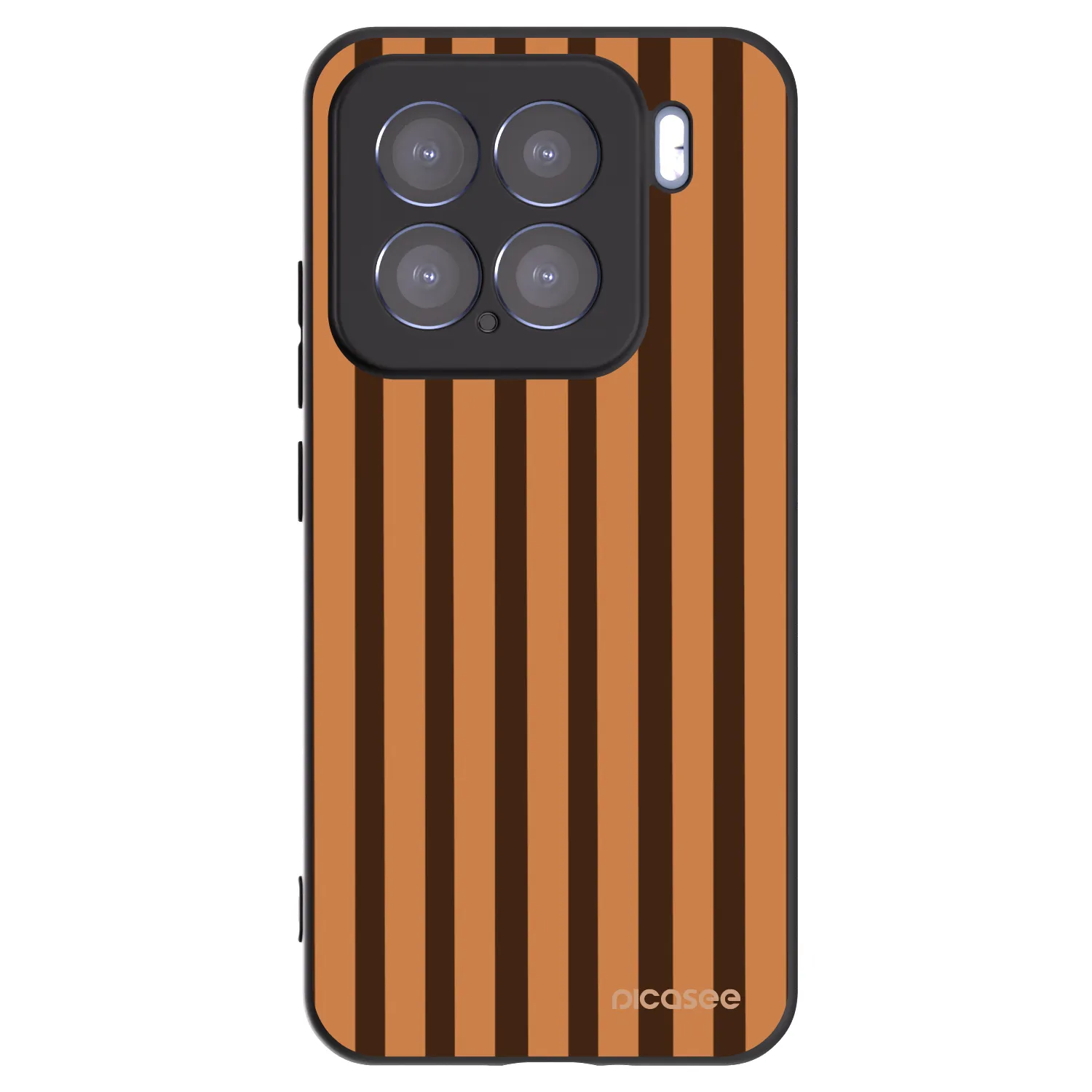 Picasee Μαύρη θήκη σιλικόνης για Xiaomi 15 - Caramel lines