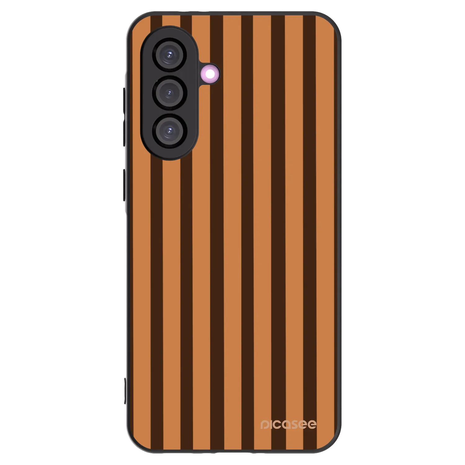 Picasee Μαύρη θήκη σιλικόνης για Samsung Galaxy A56 5G A566B - Caramel lines