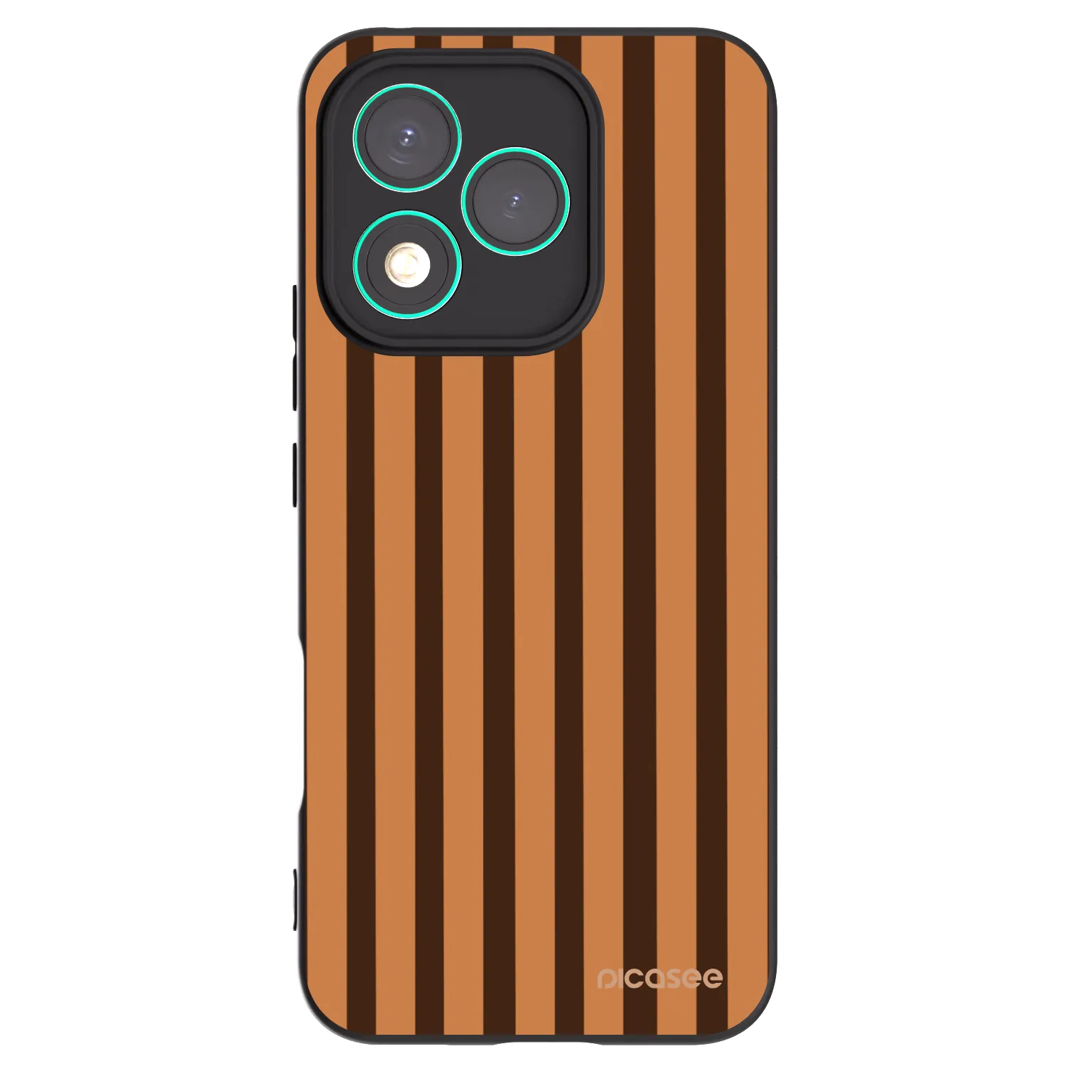Picasee Μαύρη θήκη σιλικόνης για Honor 400 Lite 5G - Caramel lines