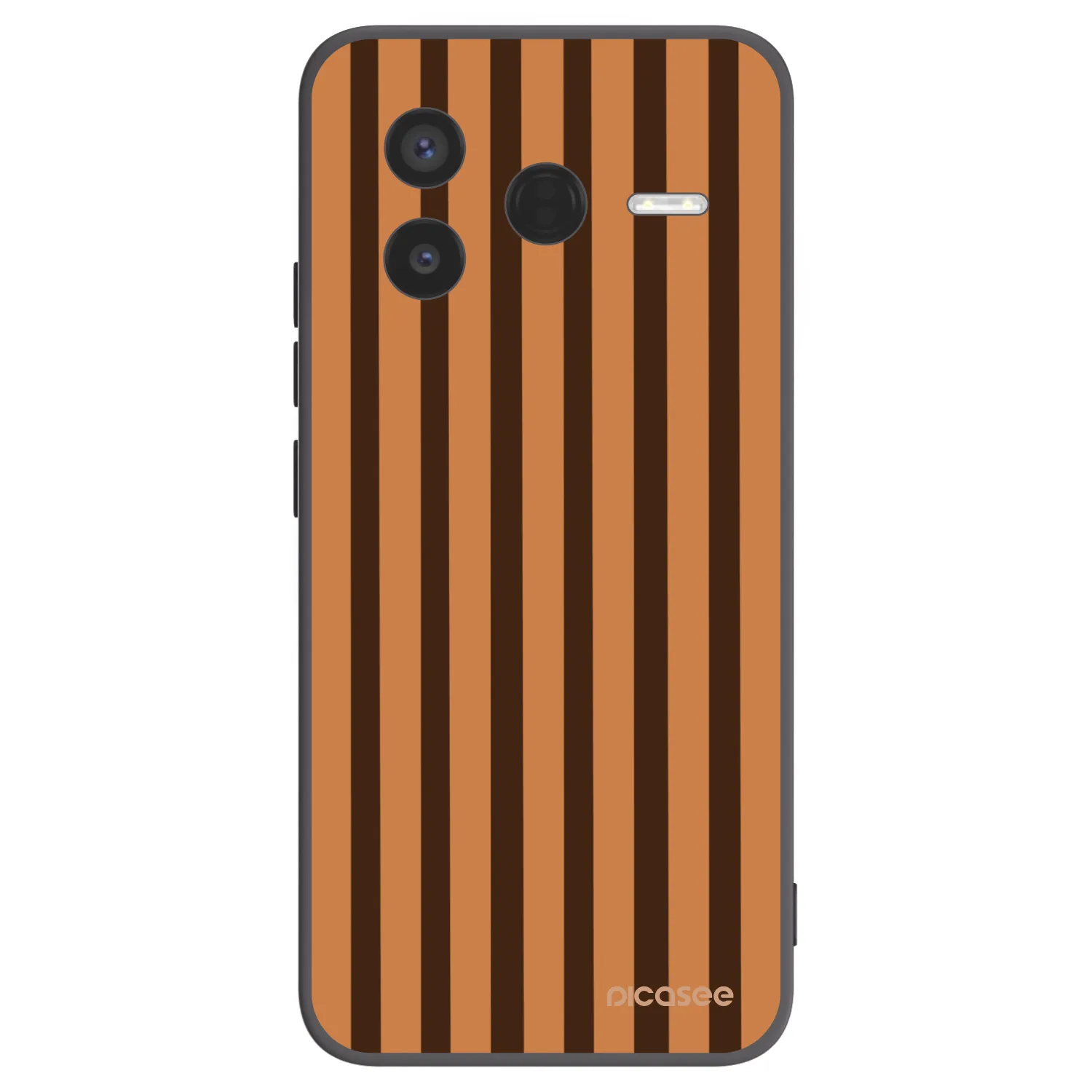 Picasee Μαύρη θήκη σιλικόνης για Xiaomi Poco F7 Pro 5G - Caramel lines