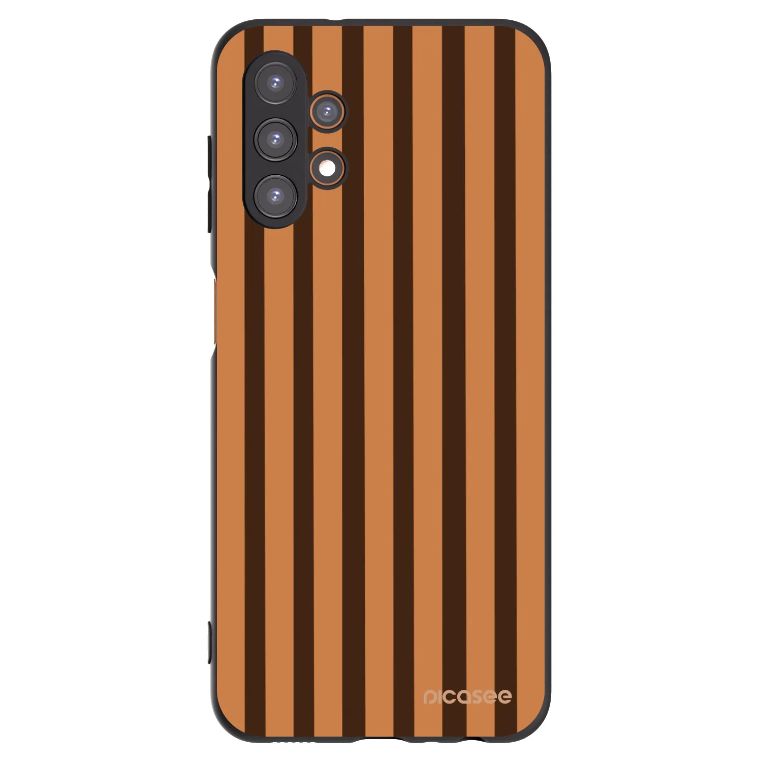 Picasee Μαύρη θήκη σιλικόνης για Samsung Galaxy A13 5G - Caramel lines