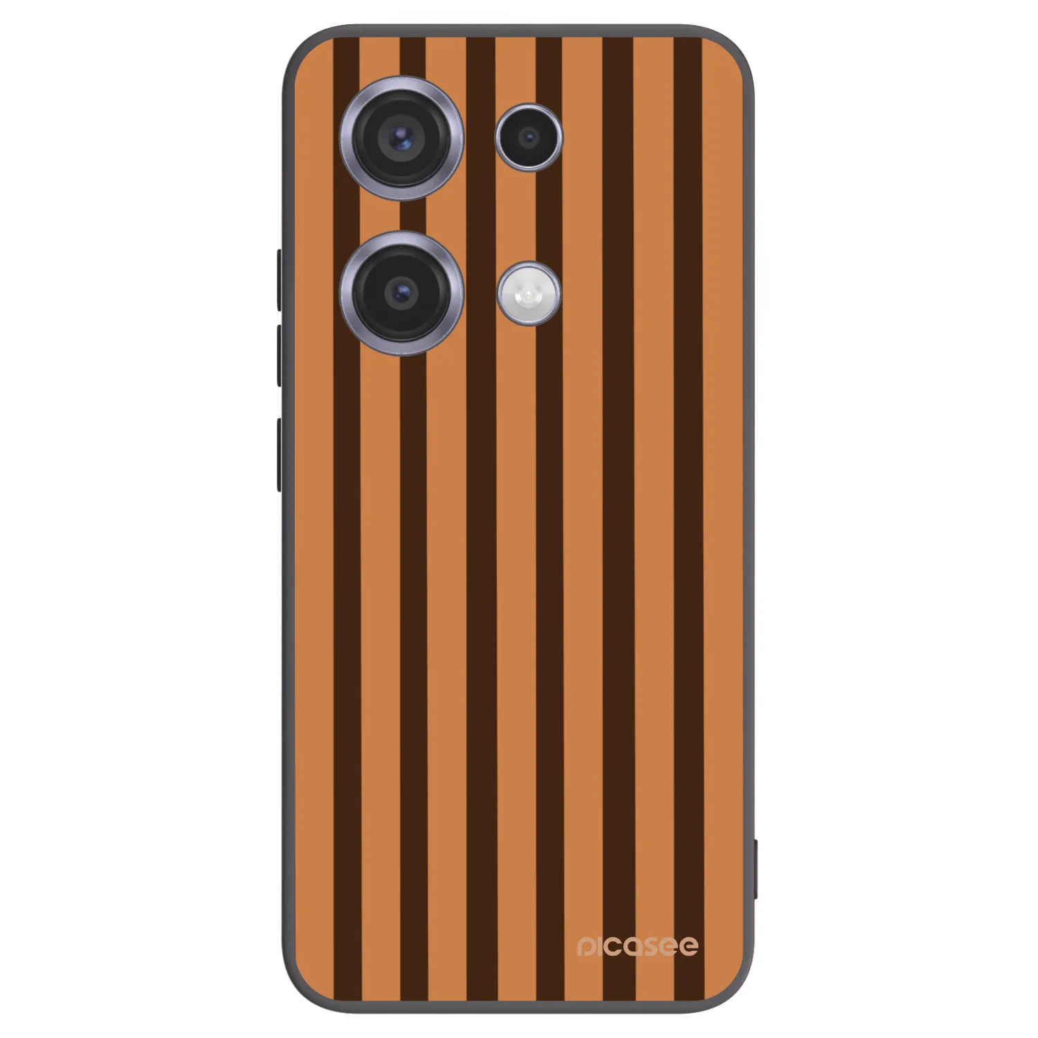 Picasee Μαύρη θήκη σιλικόνης για Xiaomi Redmi Note 14S - Caramel lines