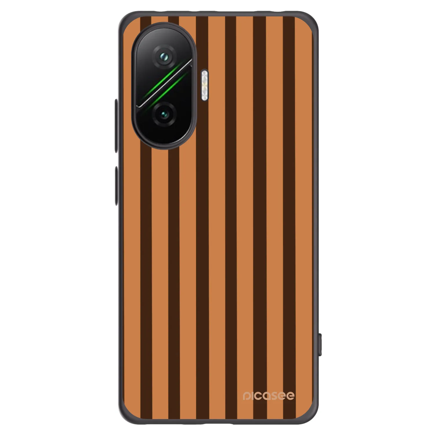 Picasee Μαύρη θήκη σιλικόνης για Xiaomi Poco F7 5G - Caramel lines