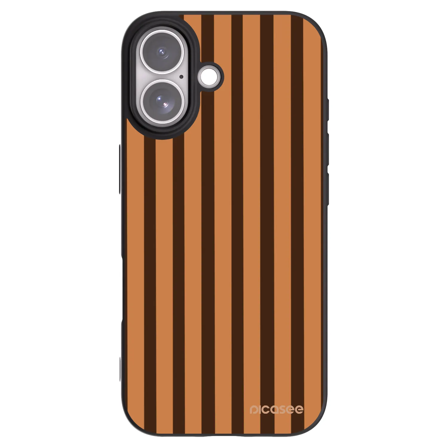 Picasee Μαύρη θήκη σιλικόνης για Apple iPhone 17 - Caramel lines