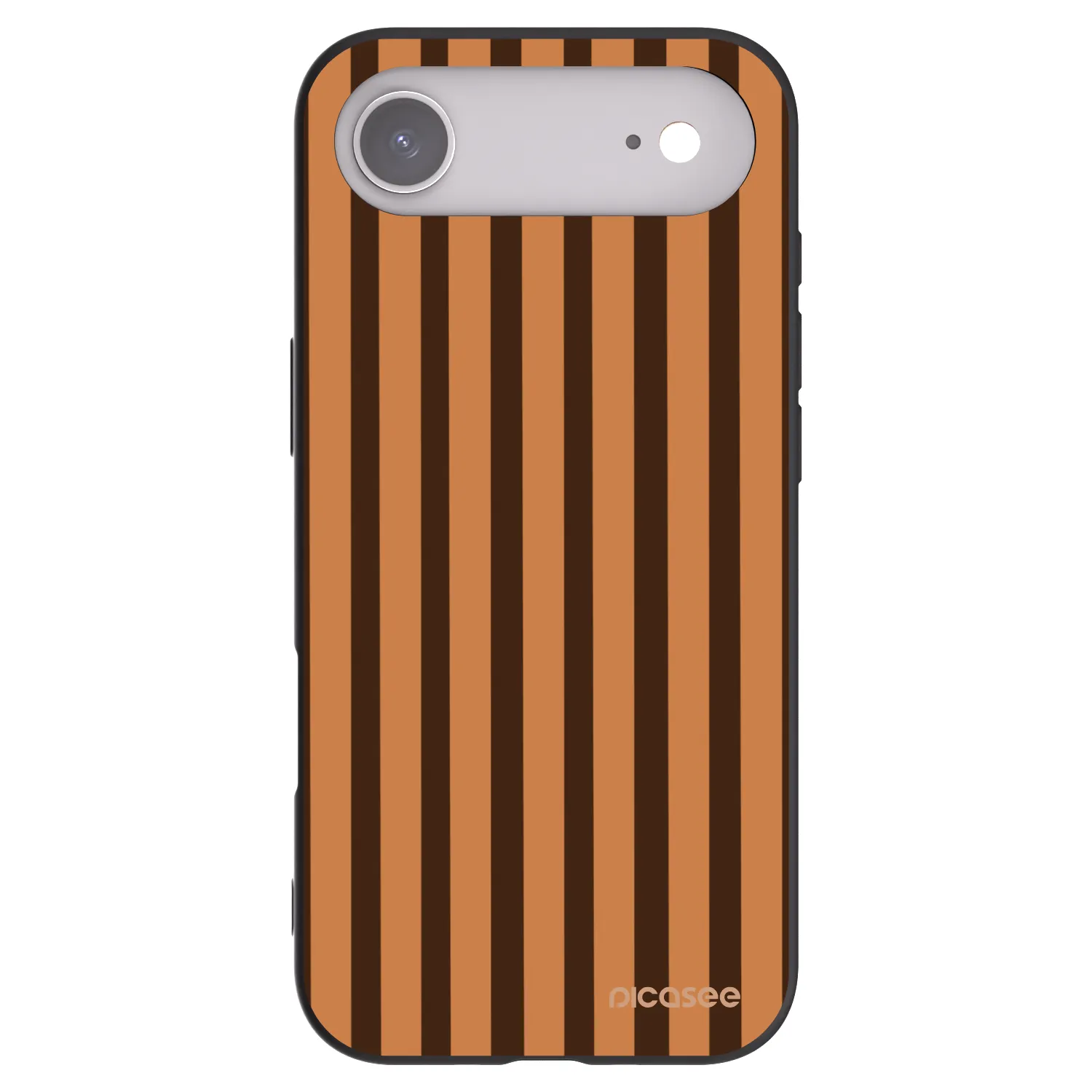 Picasee Μαύρη θήκη σιλικόνης για Apple iPhone Air - Caramel lines