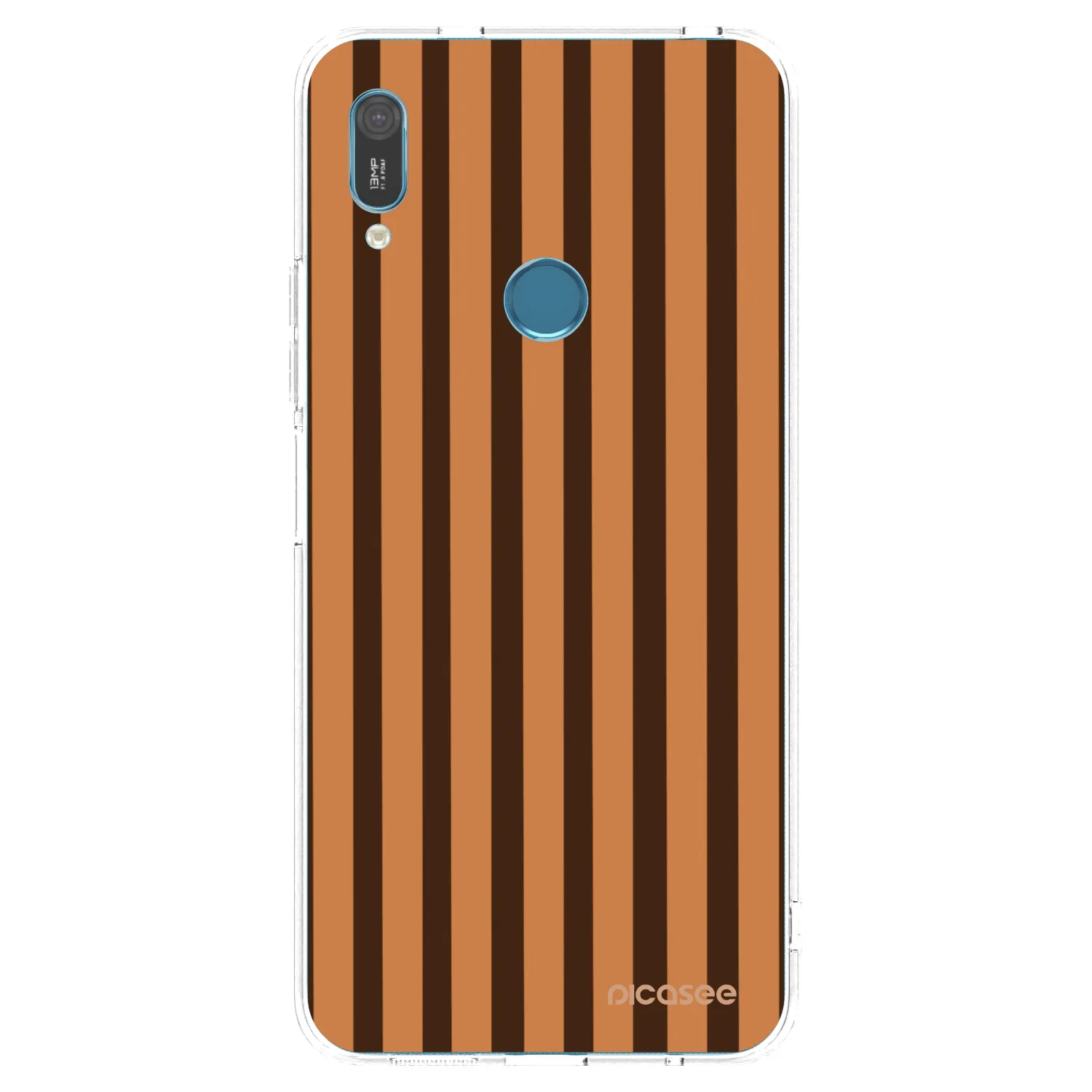 Picasee διαφανής θήκη σιλικόνης Huawei Y6 2019 - Caramel lines