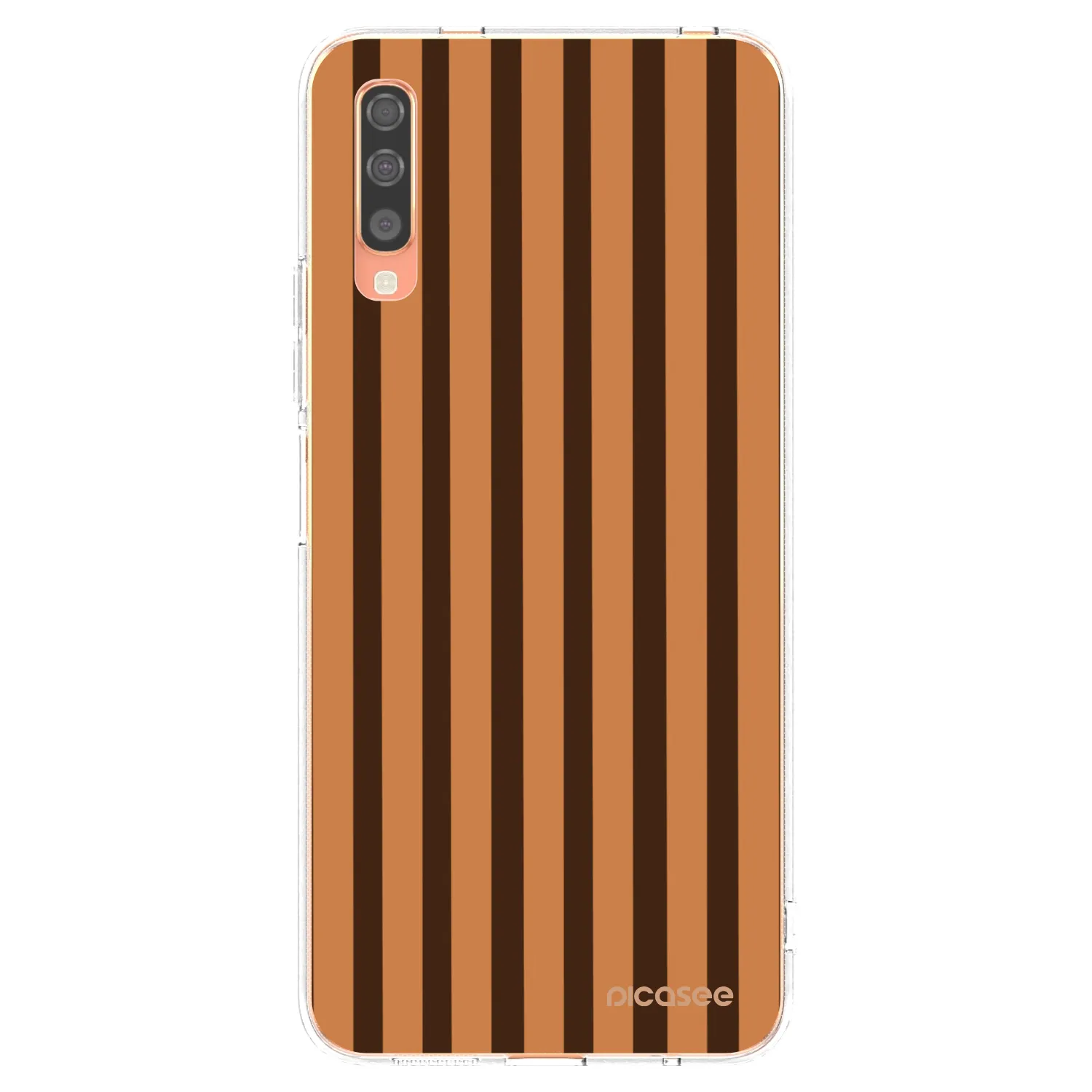 Picasee διαφανής θήκη σιλικόνης Samsung Galaxy A70 A705F - Caramel lines