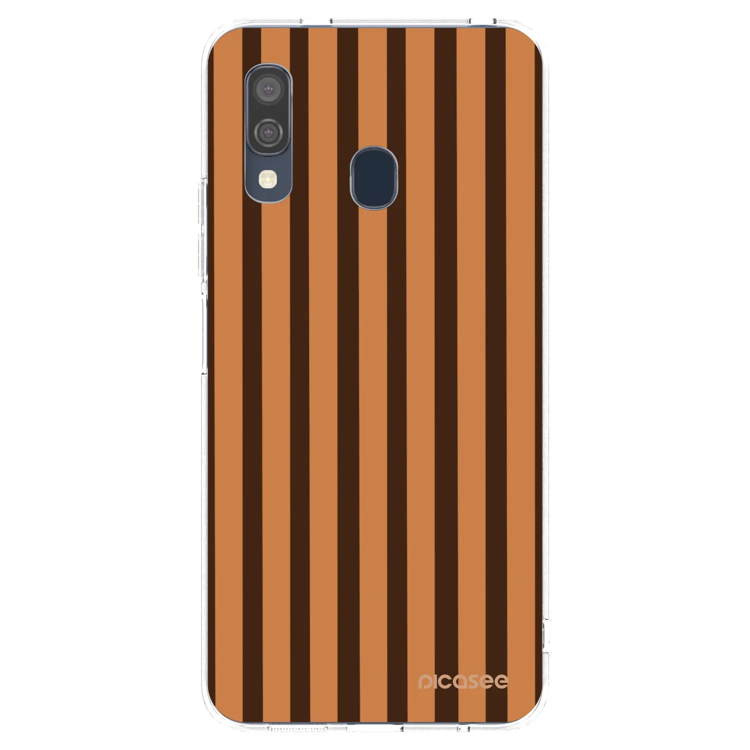 Picasee διαφανής θήκη σιλικόνης Samsung Galaxy A40 A405F - Caramel lines