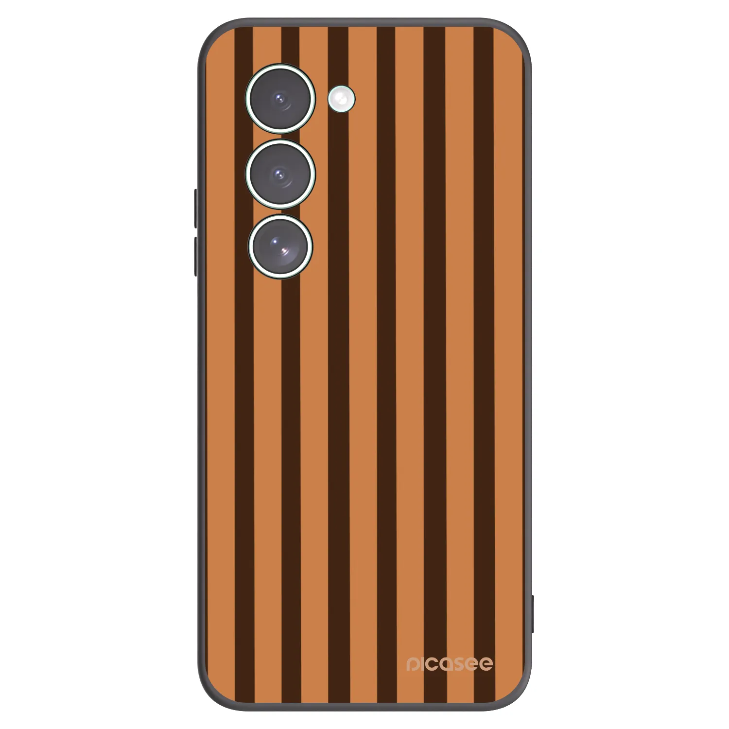 Picasee Μαύρη θήκη σιλικόνης για Xiaomi Redmi 15 5G - Caramel lines