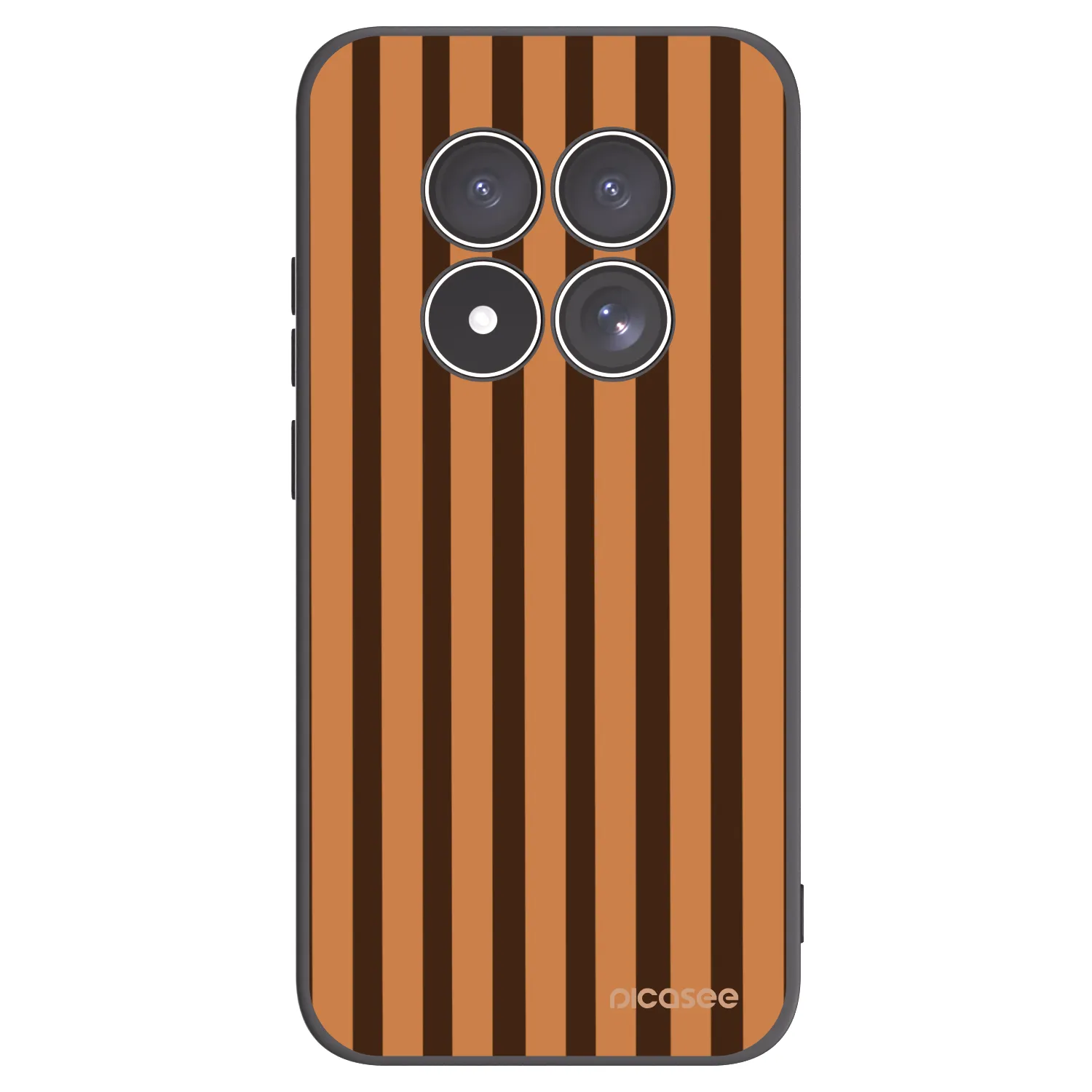 Picasee Μαύρη θήκη σιλικόνης για Xiaomi Redmi Note 15 Pro 4G - Caramel lines