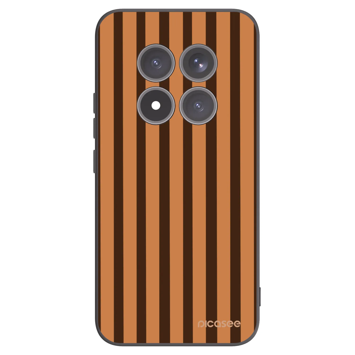 Picasee Μαύρη θήκη σιλικόνης για Xiaomi Redmi Note 15 Pro+ - Caramel lines