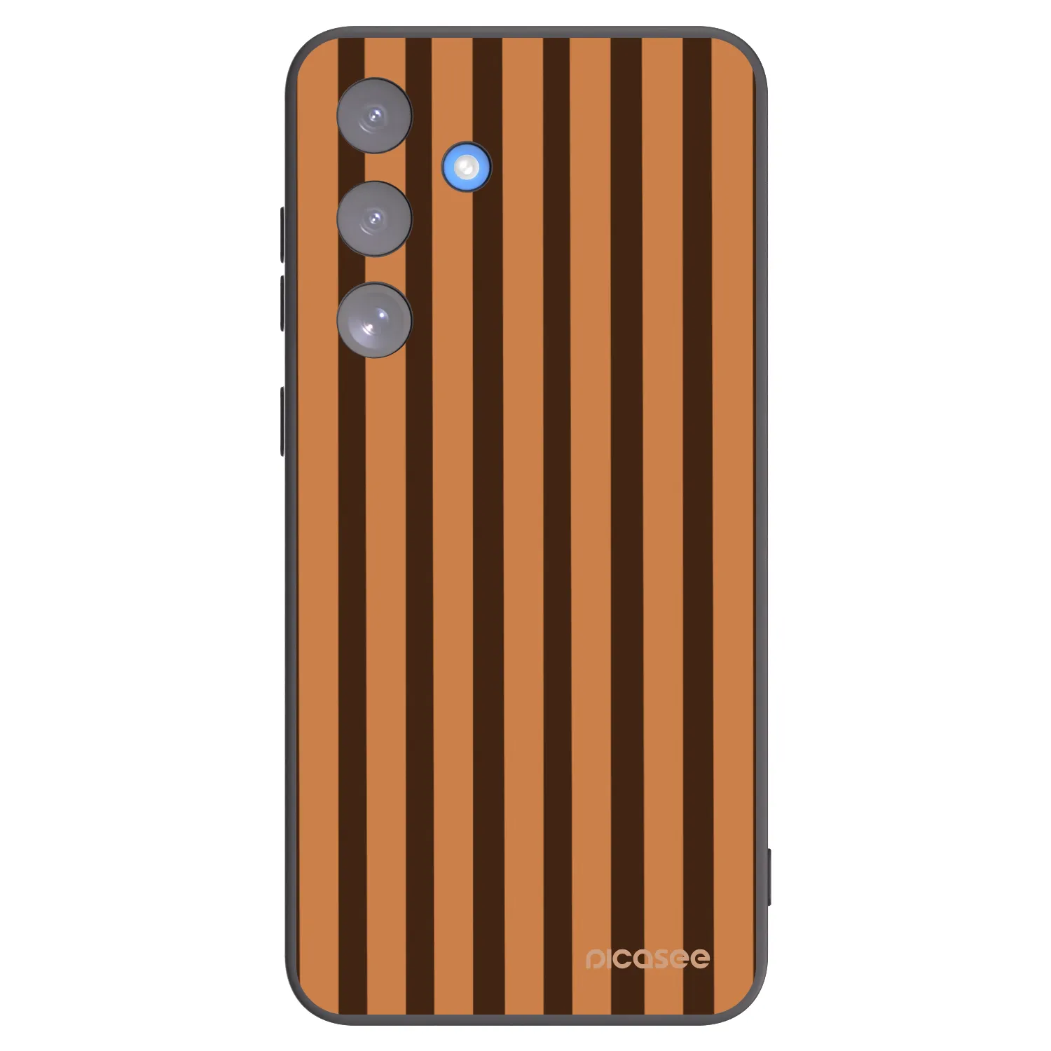 Picasee Μαύρη θήκη σιλικόνης για Samsung Galaxy S25 FE 5G - Caramel lines