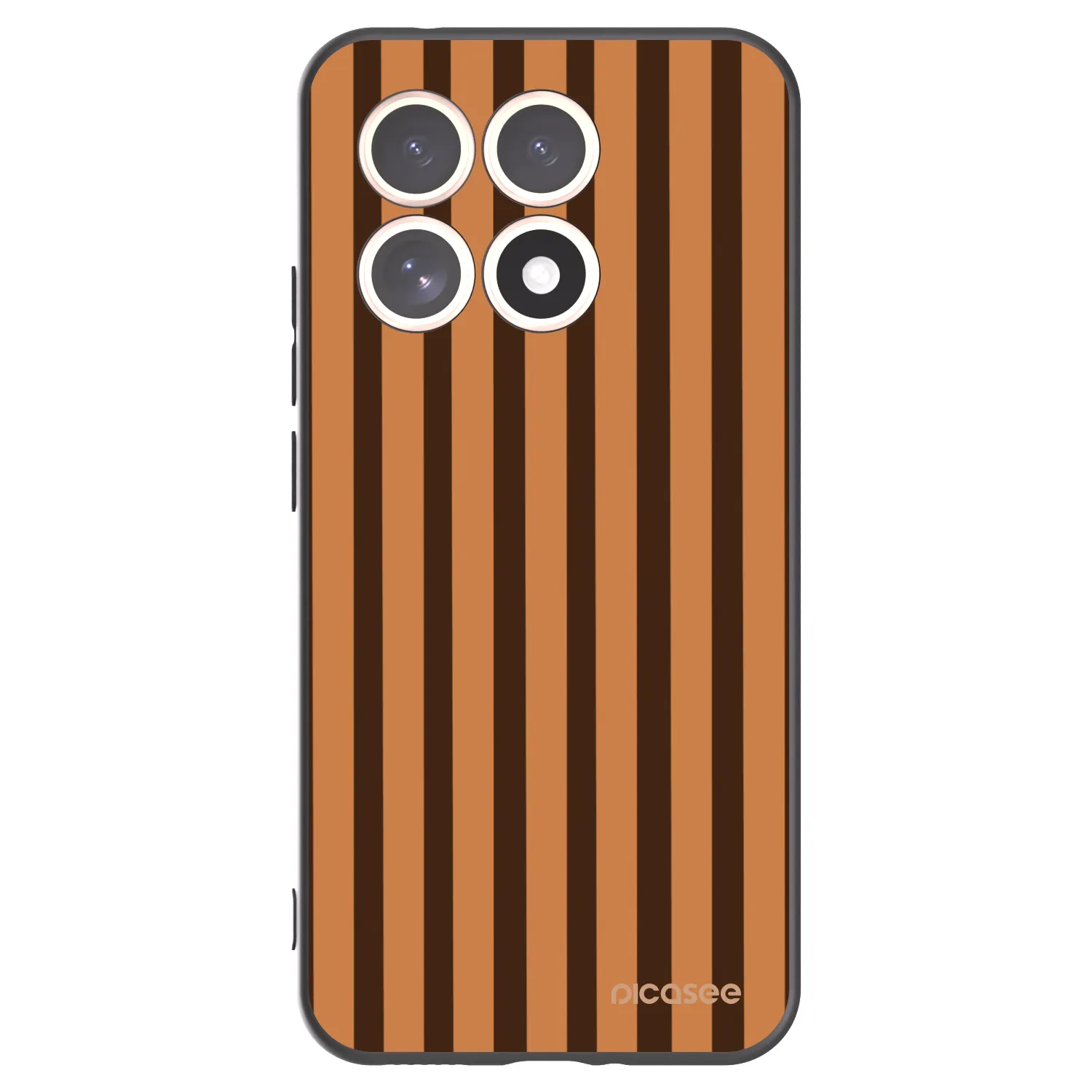 Picasee Μαύρη θήκη σιλικόνης για Xiaomi 15T - Caramel lines