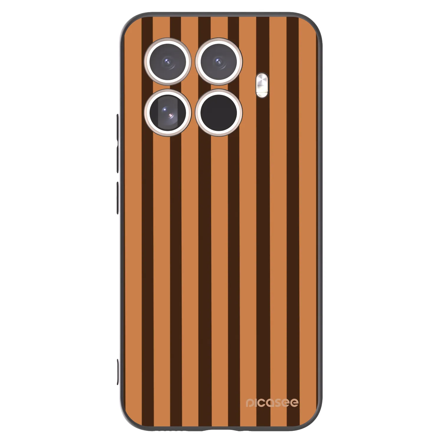 Picasee Μαύρη θήκη σιλικόνης για Xiaomi 15T Pro - Caramel lines