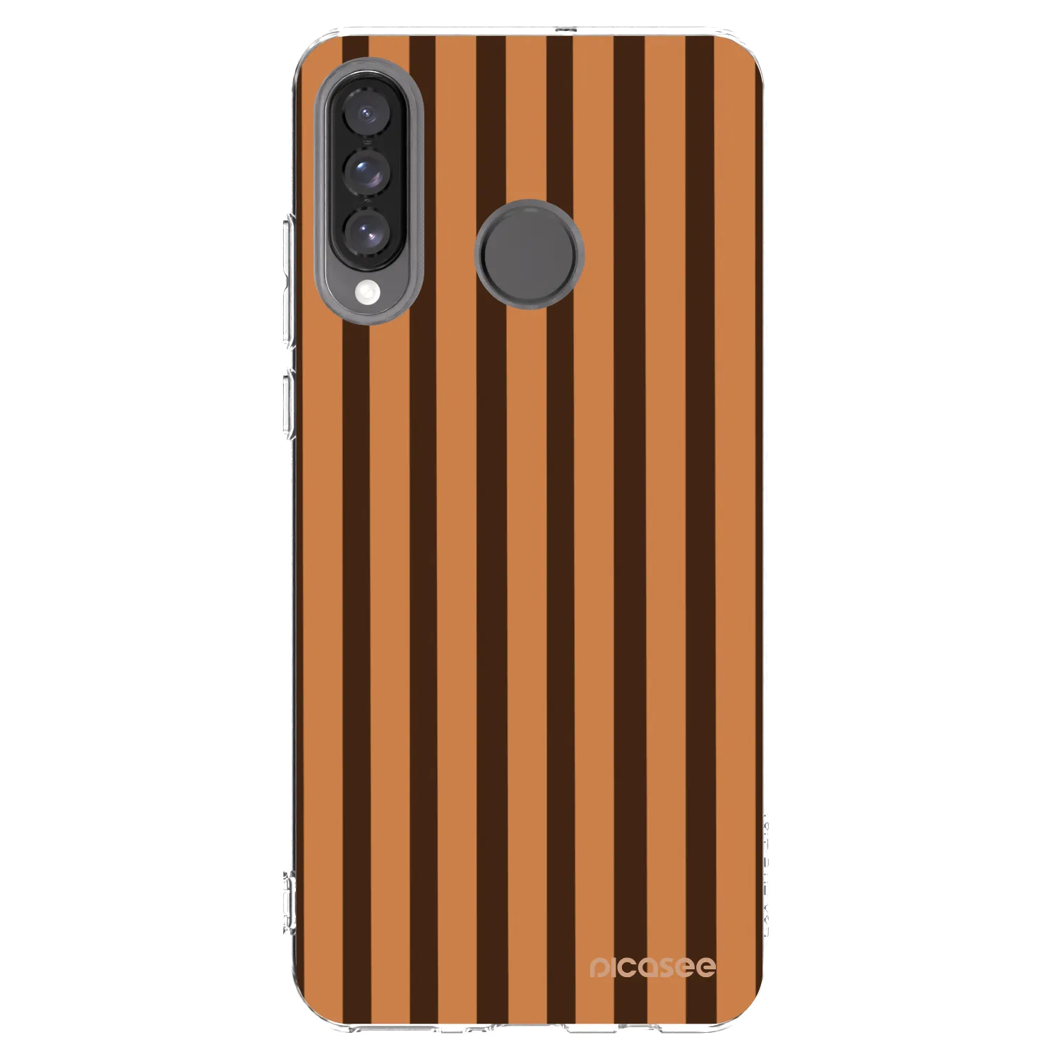 Picasee διαφανής θήκη σιλικόνης Huawei P30 Lite - Caramel lines