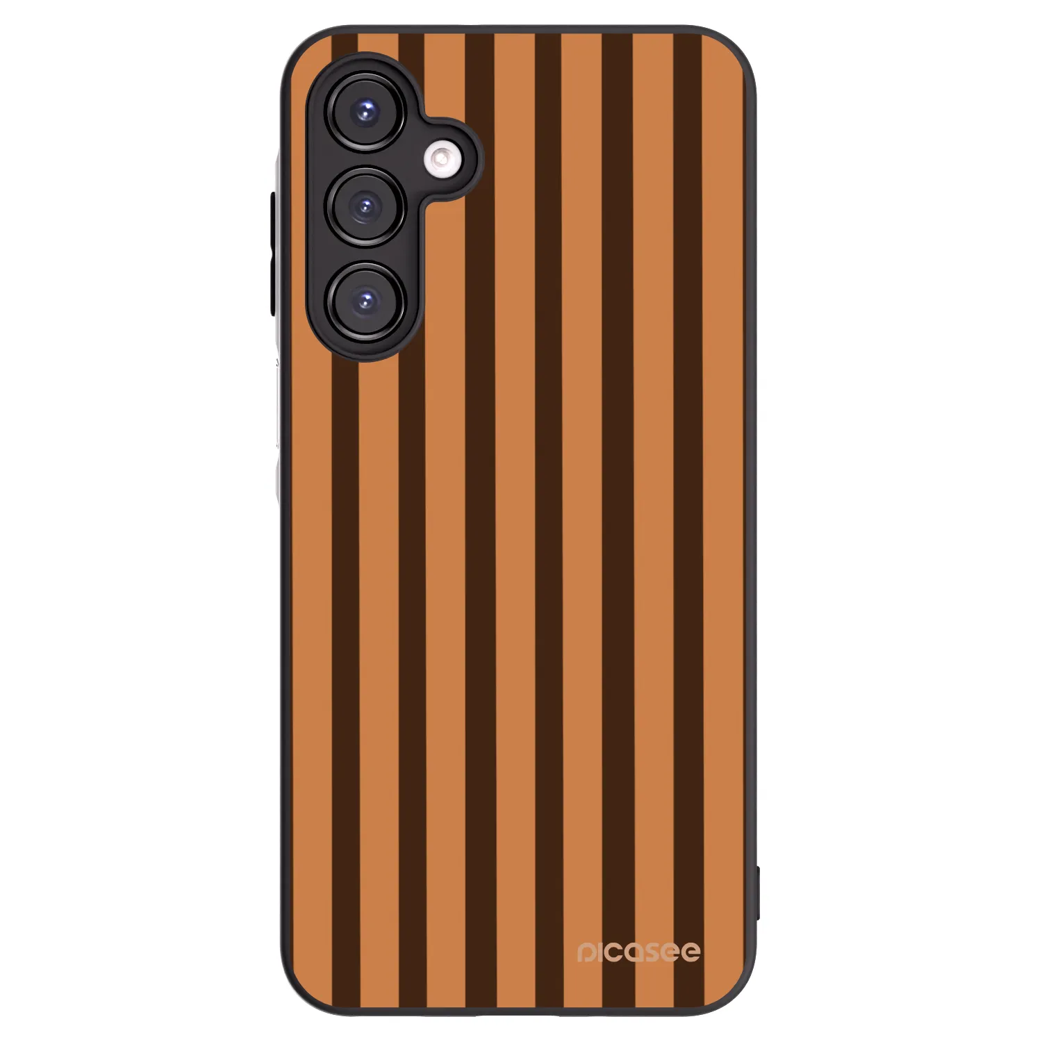 Picasee Μαύρη θήκη σιλικόνης για Samsung Galaxy A16 4G - Caramel lines
