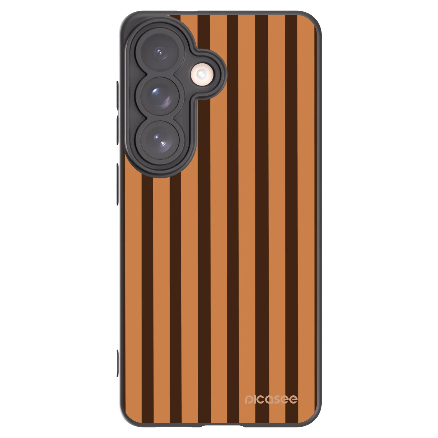 Picasee Μαύρη θήκη σιλικόνης για Samsung Galaxy S26 - Caramel lines