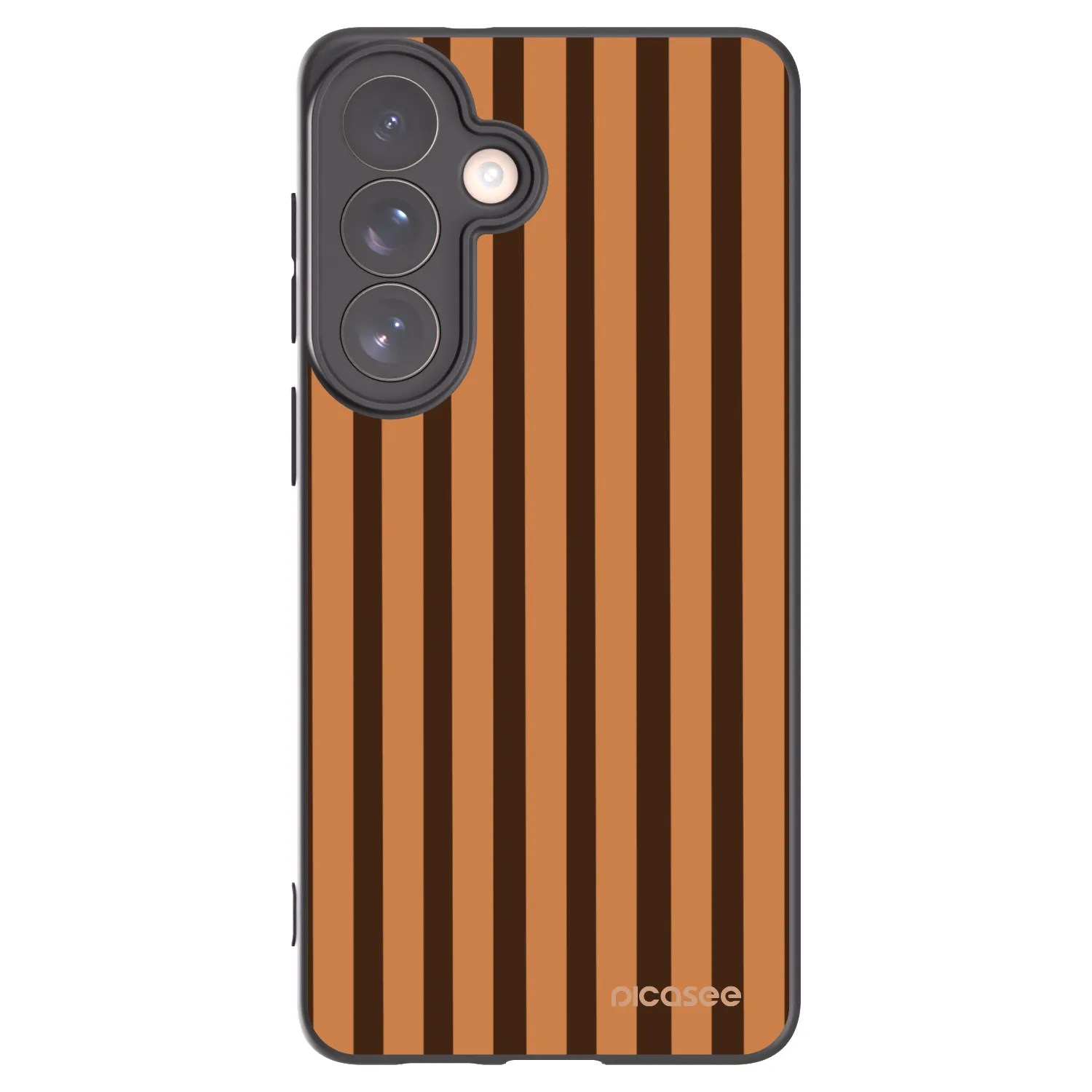 Picasee Μαύρη θήκη σιλικόνης για Samsung Galaxy S26+ - Caramel lines