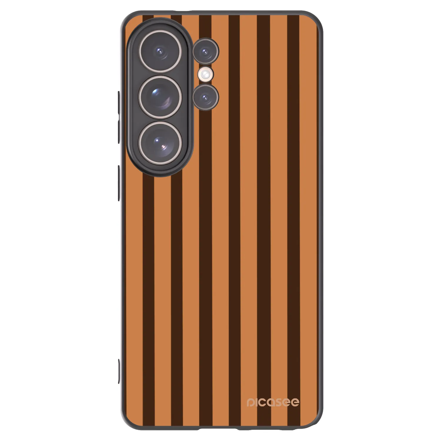 Picasee Μαύρη θήκη σιλικόνης για Samsung Galaxy S26 Ultra - Caramel lines