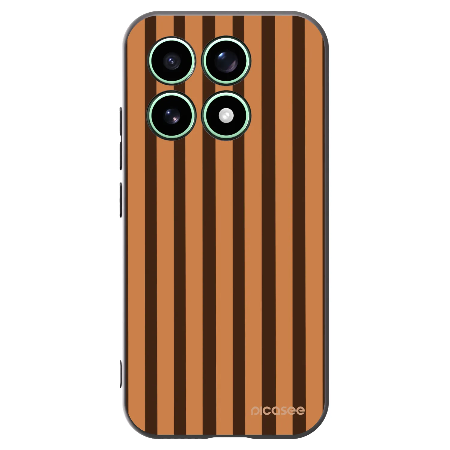 Picasee Μαύρη θήκη σιλικόνης για Xiaomi 17 - Caramel lines