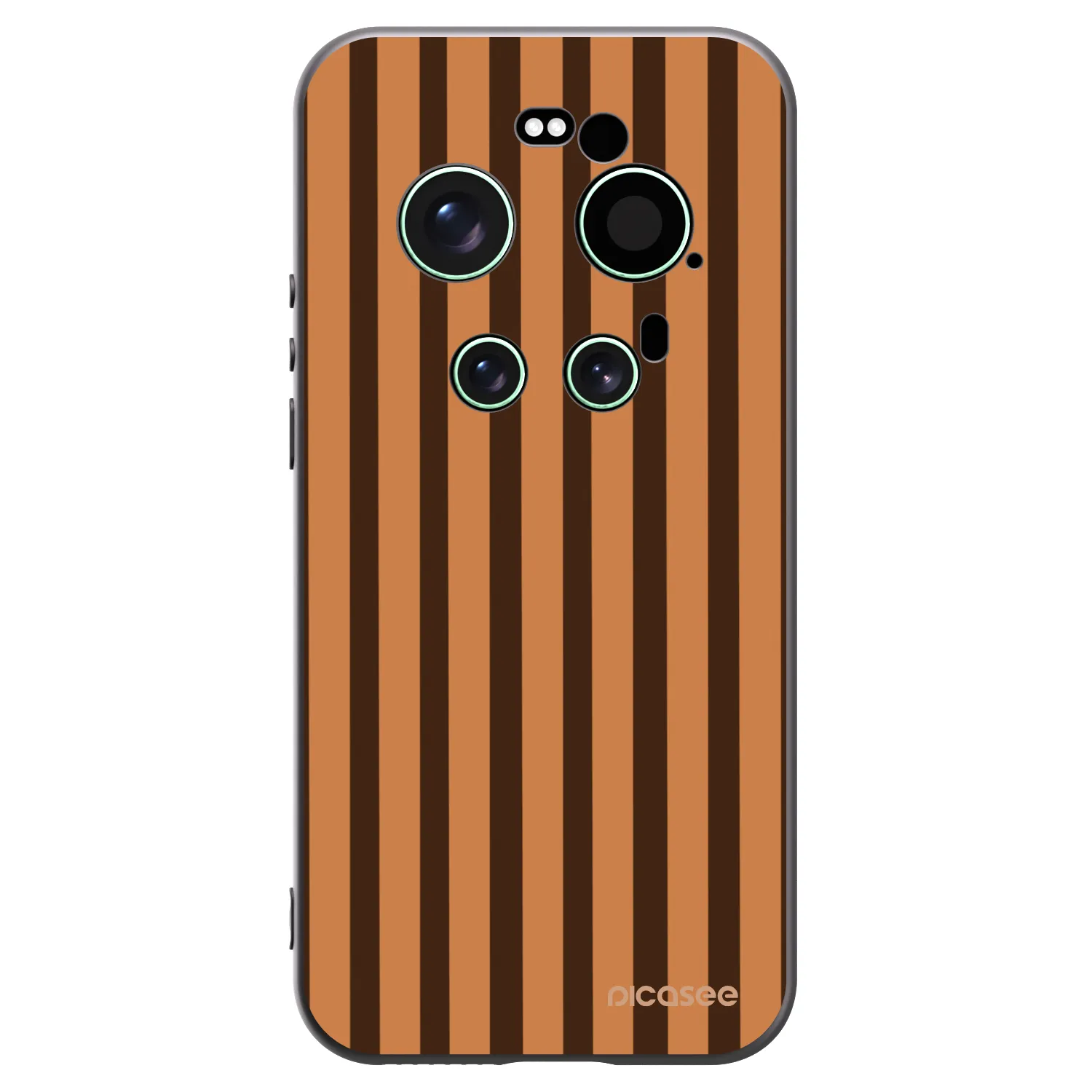 Picasee Μαύρη θήκη σιλικόνης για Xiaomi 17 Ultra - Caramel lines