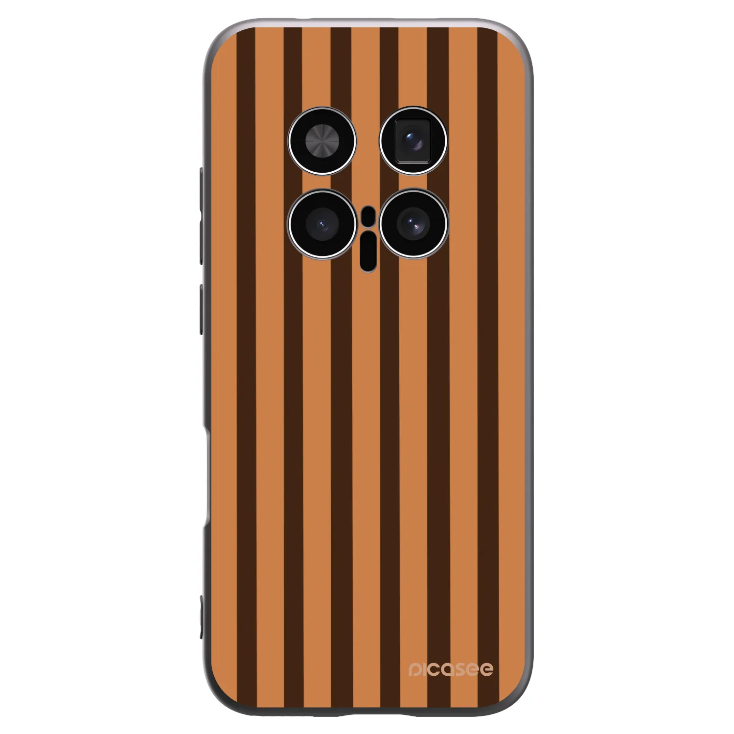 Picasee Μαύρη θήκη σιλικόνης για Honor Magic8 Pro 5G - Caramel lines
