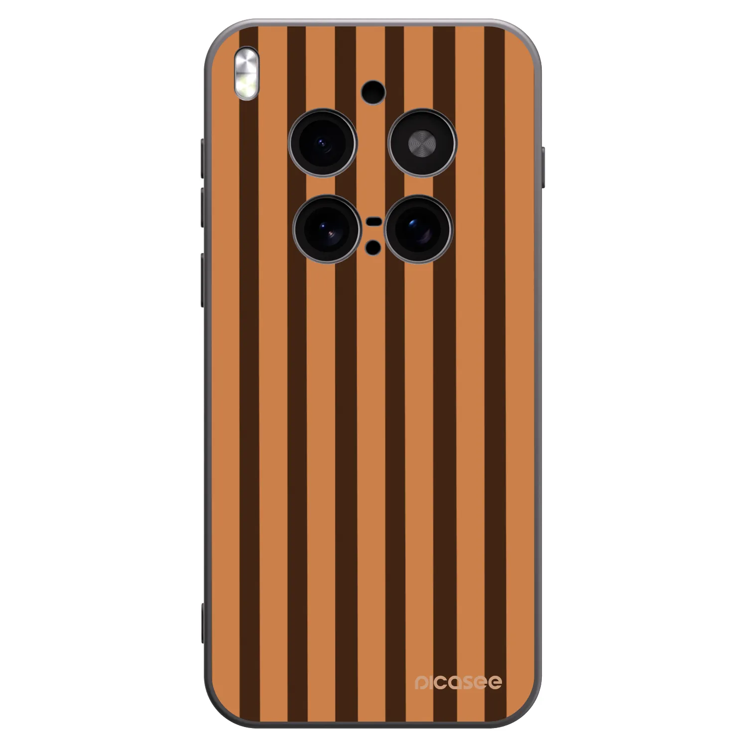 Picasee Μαύρη θήκη σιλικόνης για Vivo X300 Pro - Caramel lines
