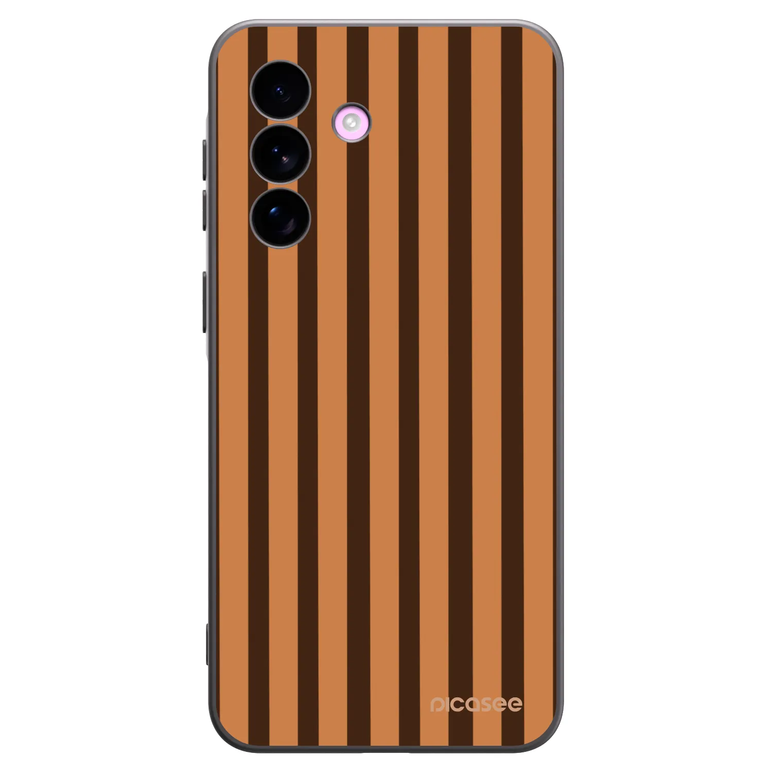 Picasee Μαύρη θήκη σιλικόνης για Samsung Galaxy A57 5G - Caramel lines