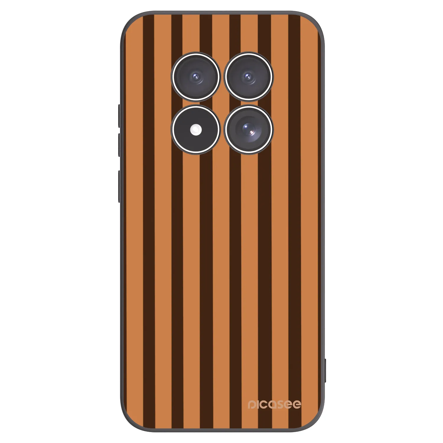 Picasee Μαύρη θήκη σιλικόνης για Xiaomi Redmi Note 15 Pro 5G - Caramel lines