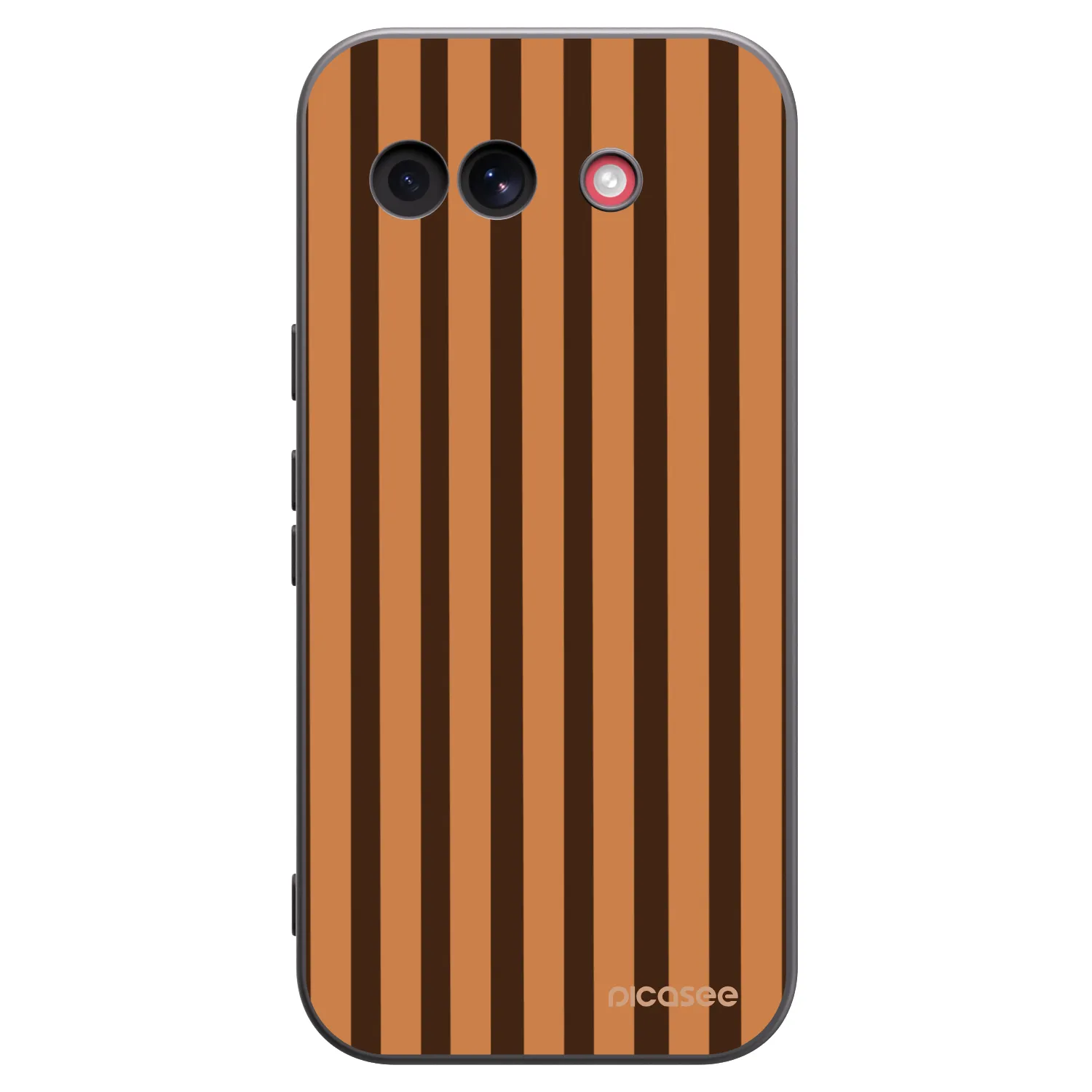 Picasee Μαύρη θήκη σιλικόνης για Google Pixel 10a - Caramel lines