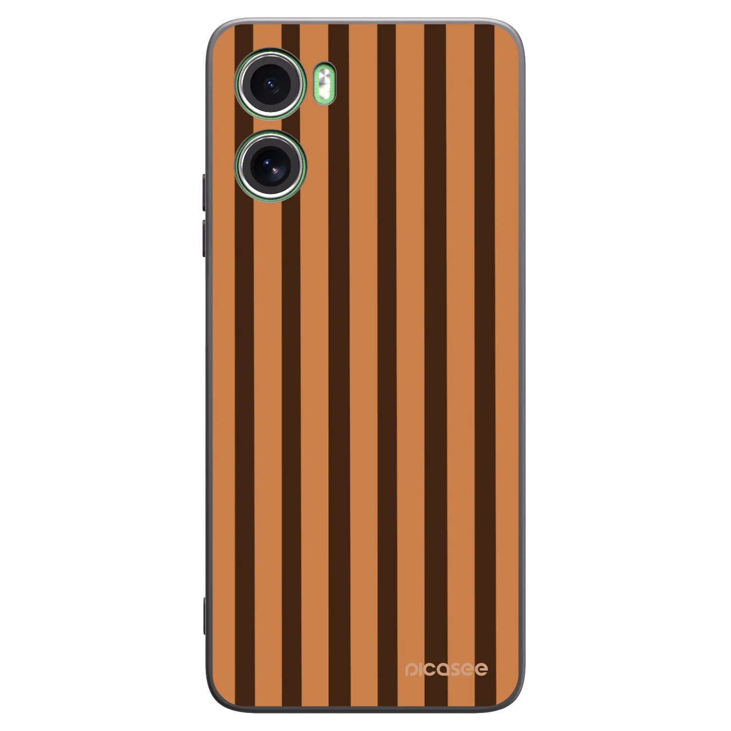 Picasee Μαύρη θήκη σιλικόνης για Motorola Moto G06 - Caramel lines
