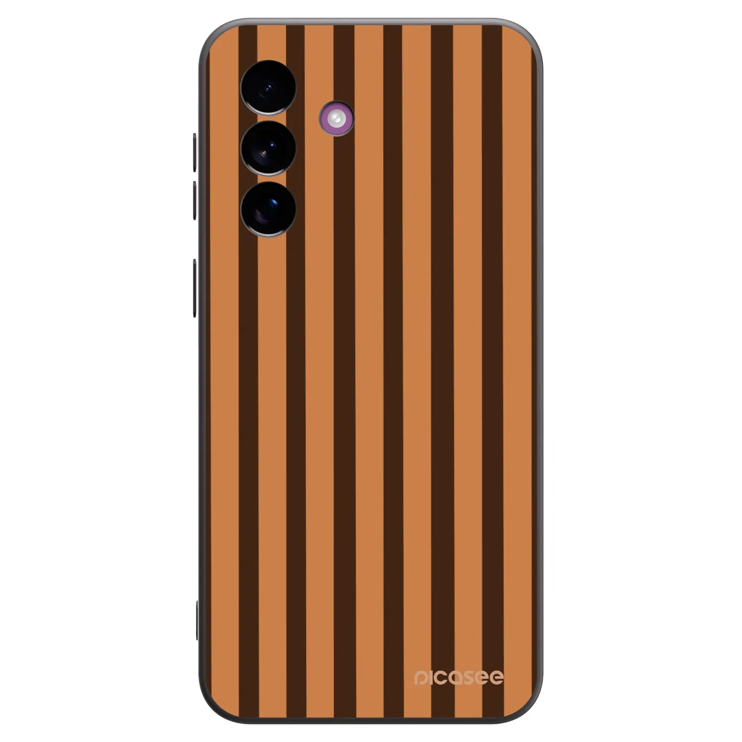 Picasee Μαύρη θήκη σιλικόνης για Samsung Galaxy A37 - Caramel lines