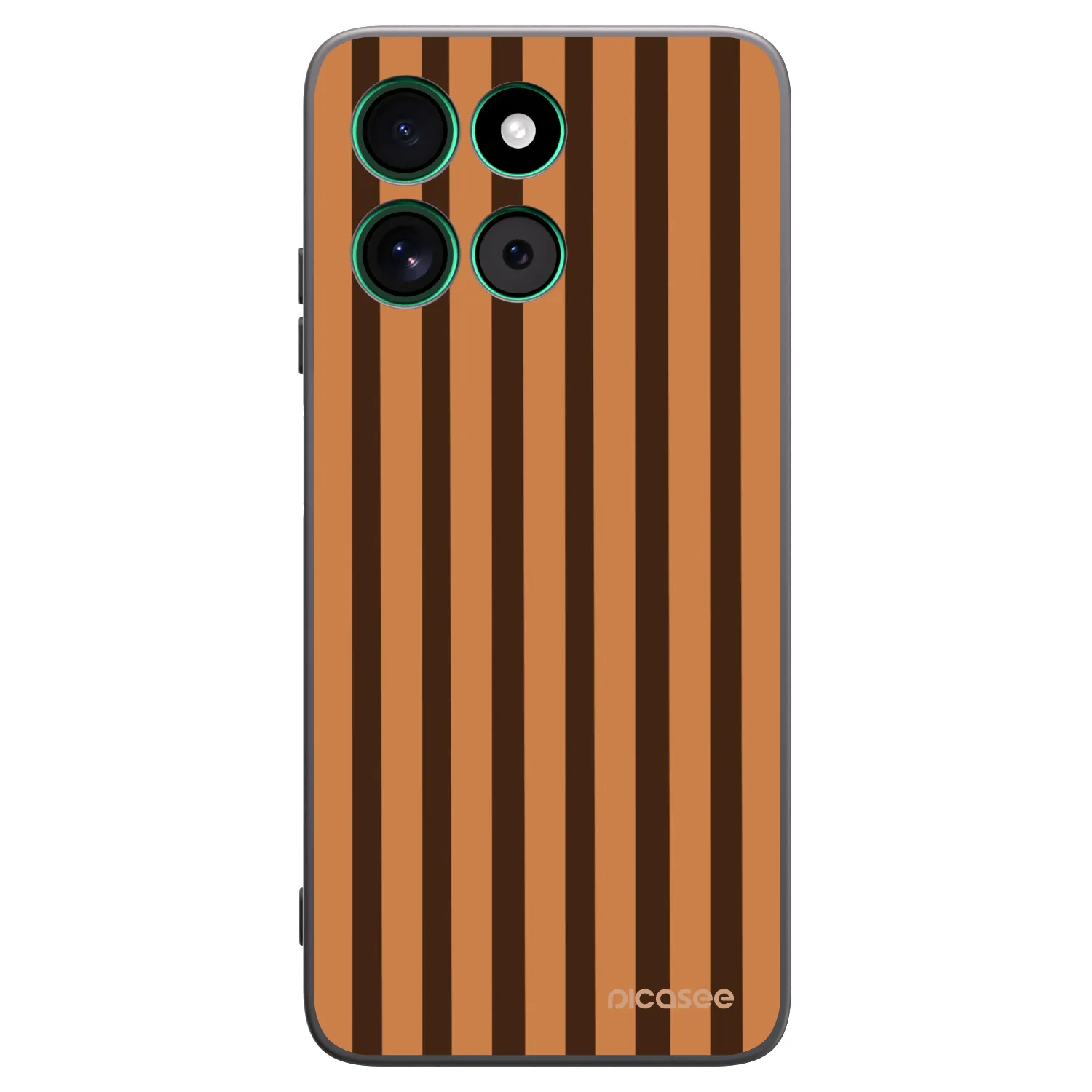 Picasee Μαύρη θήκη σιλικόνης για Motorola Moto G57 Power - Caramel lines
