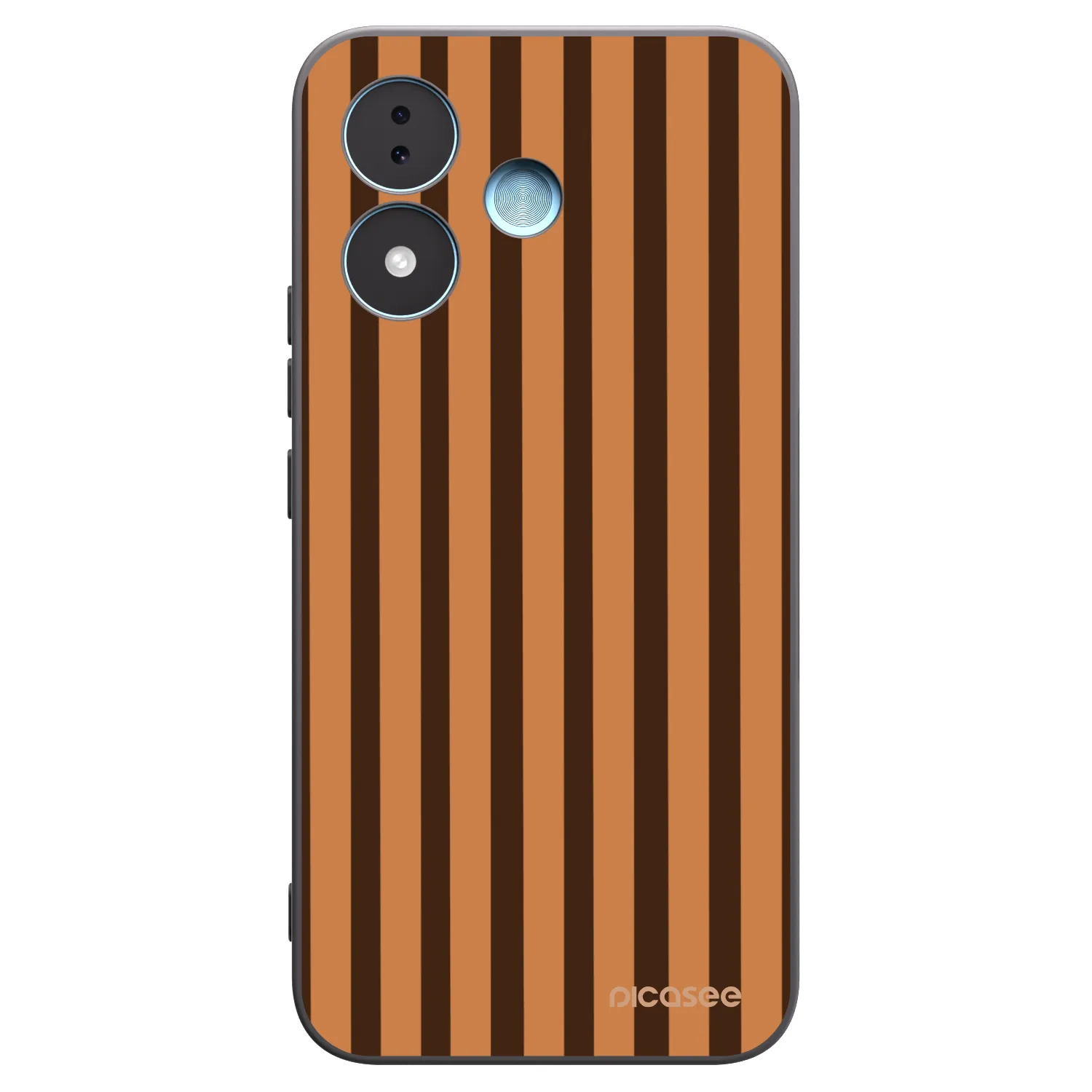 Picasee Μαύρη θήκη σιλικόνης για Xiaomi Redmi Note 17 5G - Caramel lines