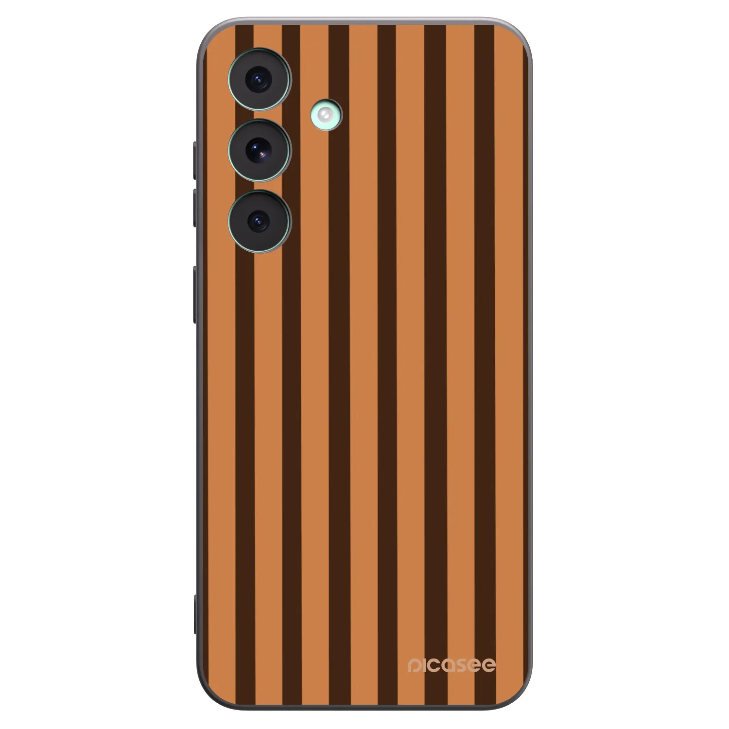 Picasee Μαύρη θήκη σιλικόνης για Samsung Galaxy S26 FE - Caramel lines