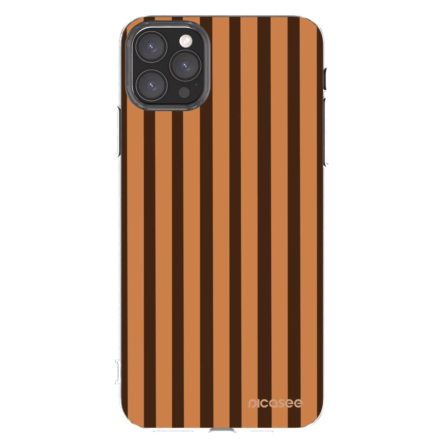 Picasee διαφανής θήκη σιλικόνης Apple iPhone 11 Pro Max - Caramel lines