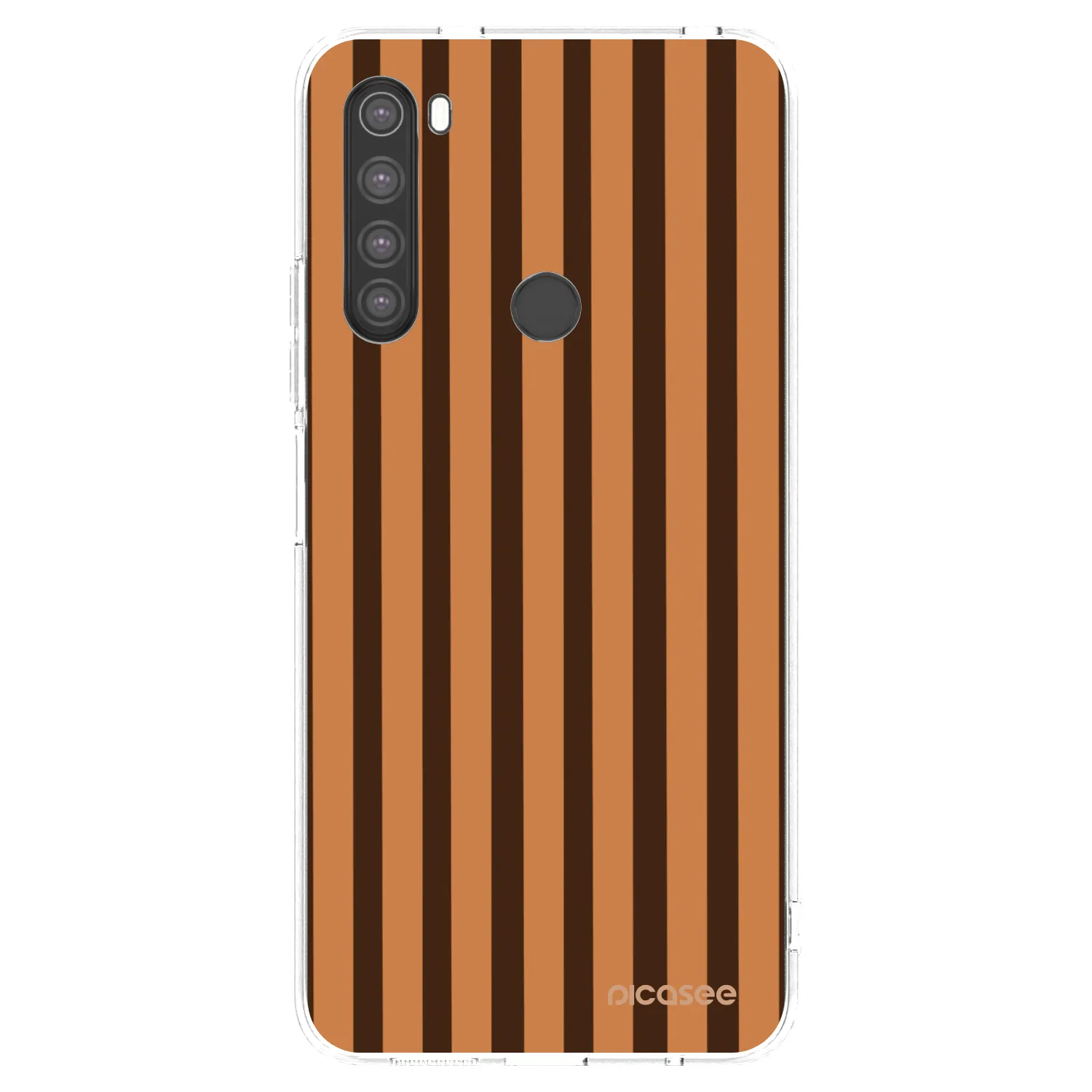 Picasee διαφανής θήκη σιλικόνης Xiaomi Redmi Note 8 - Caramel lines