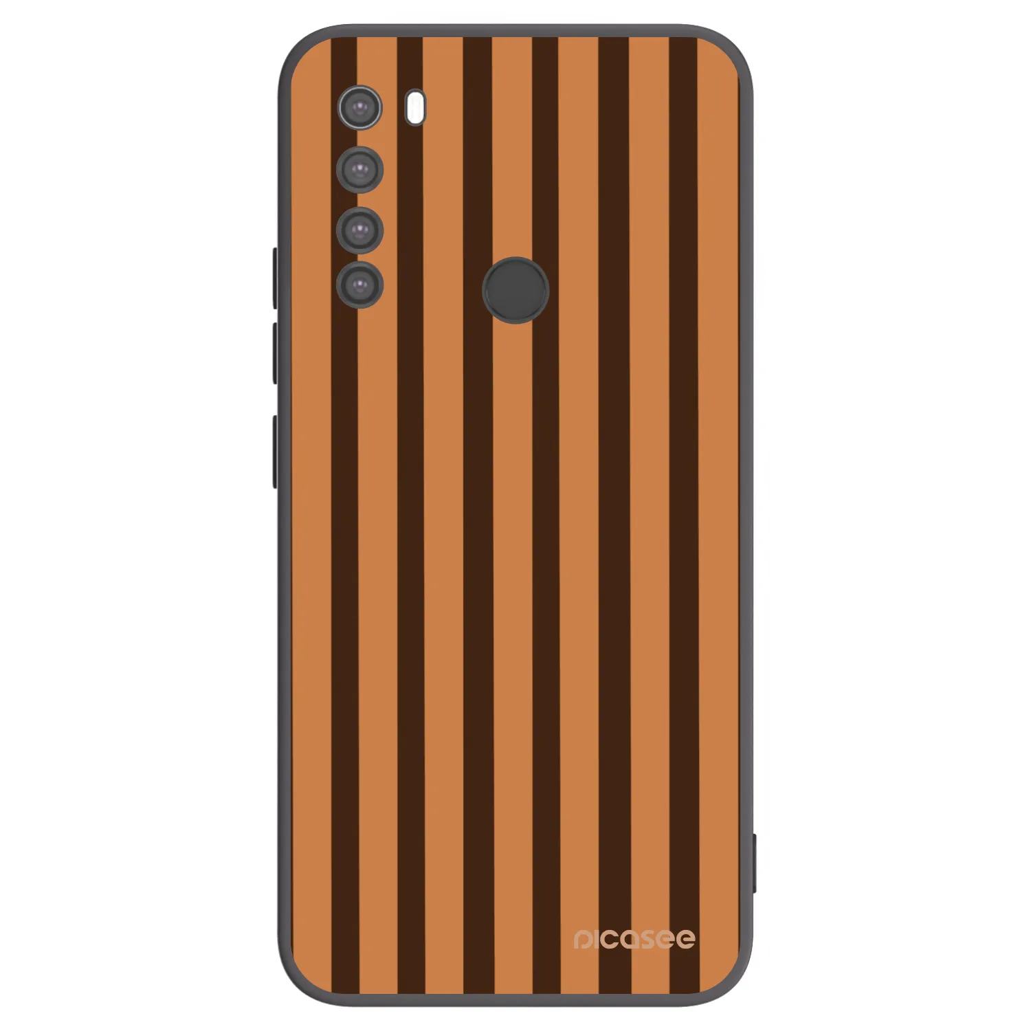 Picasee Μαύρη θήκη σιλικόνης για Xiaomi Redmi Note 8 - Caramel lines