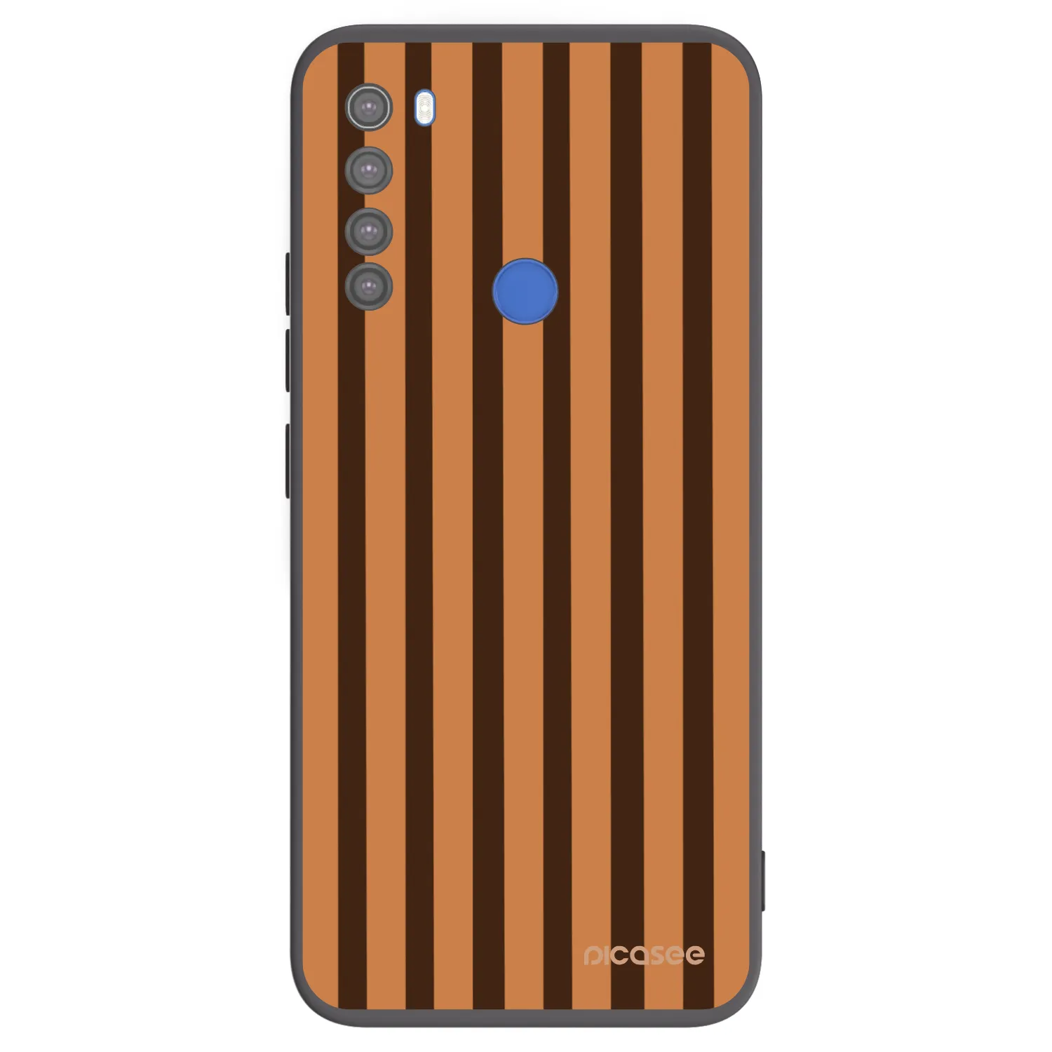 Picasee Μαύρη θήκη σιλικόνης για Xiaomi Redmi Note 8T - Caramel lines