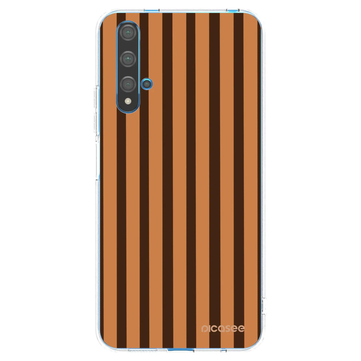 Picasee διαφανής θήκη σιλικόνης Huawei Nova 5T - Caramel lines