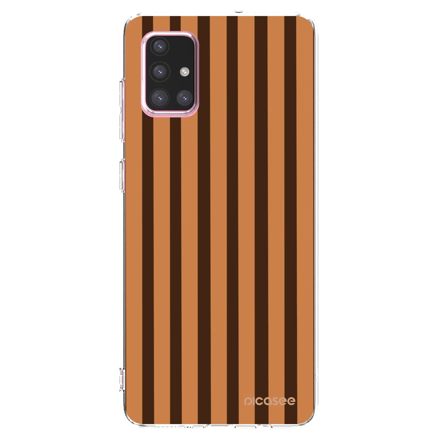 Picasee διαφανής θήκη σιλικόνης Samsung Galaxy A71 A715F - Caramel lines