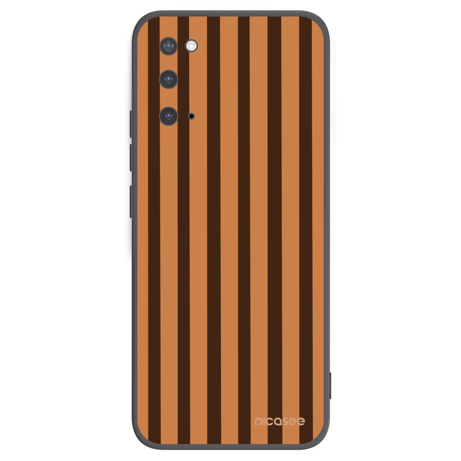 Picasee Μαύρη θήκη σιλικόνης για Samsung Galaxy S20 G980F - Caramel lines